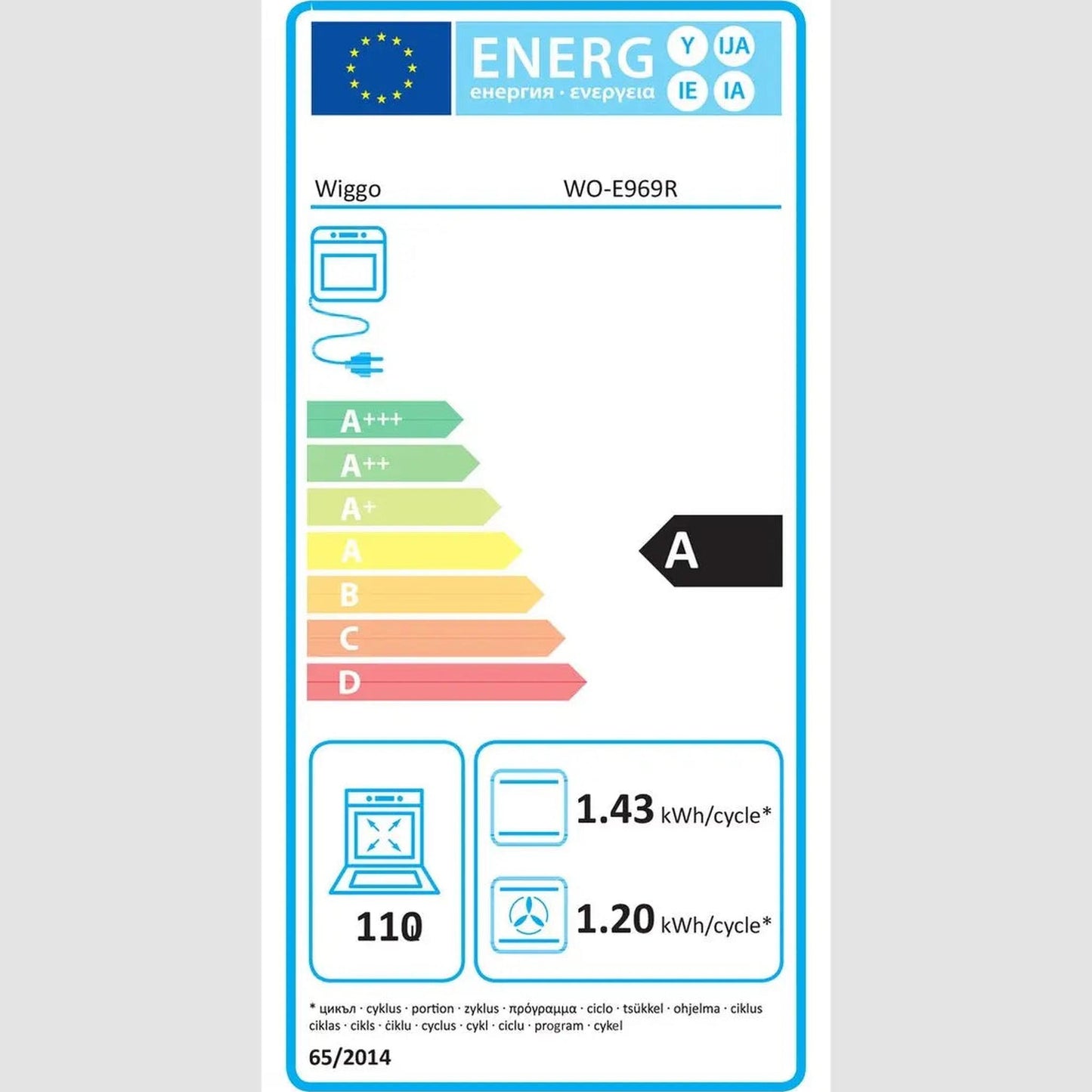 Wiggo WO-E969R WX - Gasfornuis