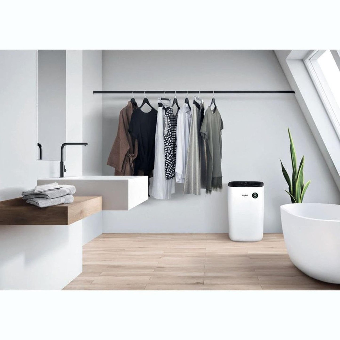 Whirlpool DE20W5252 – Ontvochtiger – Verwijdert tot 20 Liter per Dag, Ideaal voor Middelgrote Ruimtes