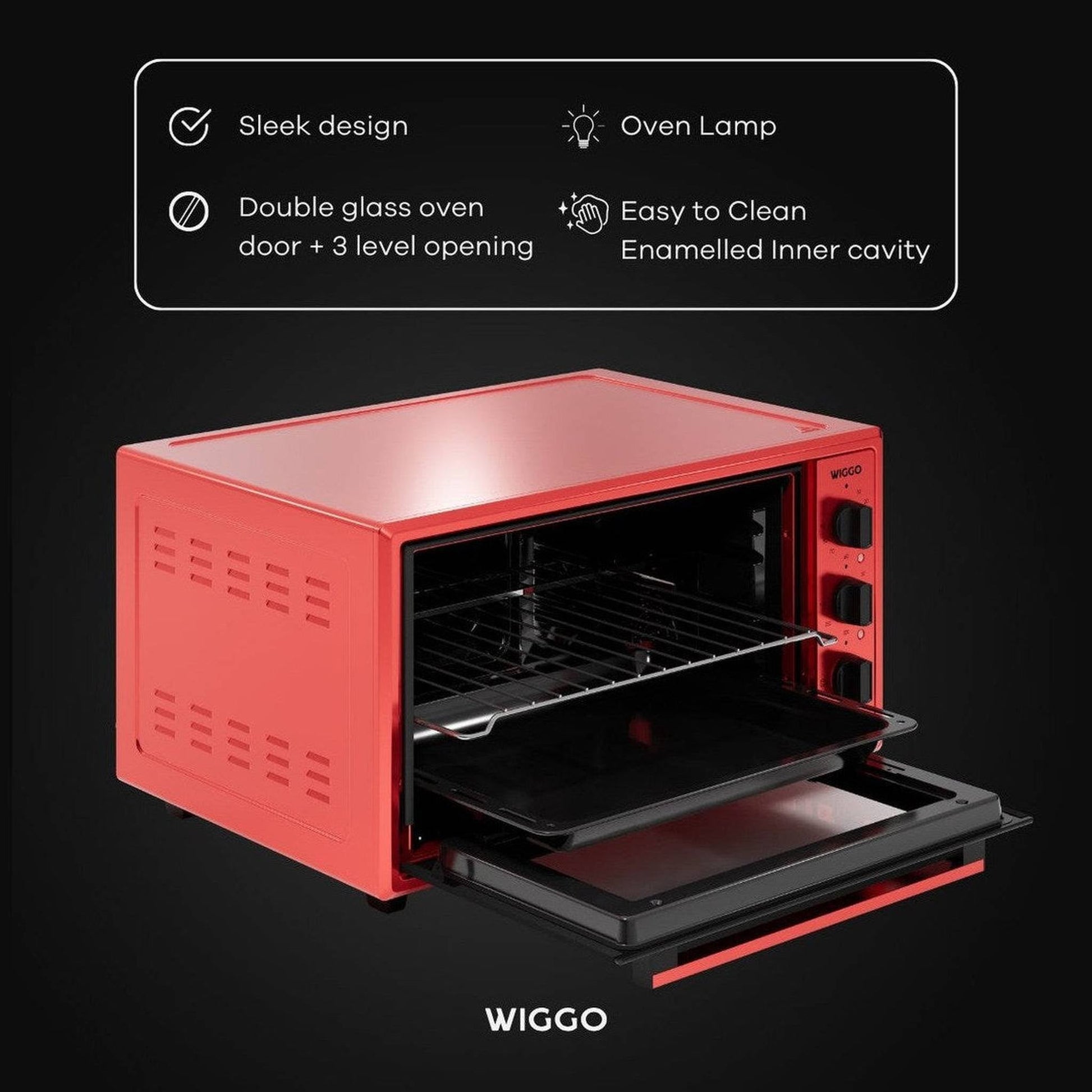 Wiggo WMO-E456 R - Vrijstaande oven