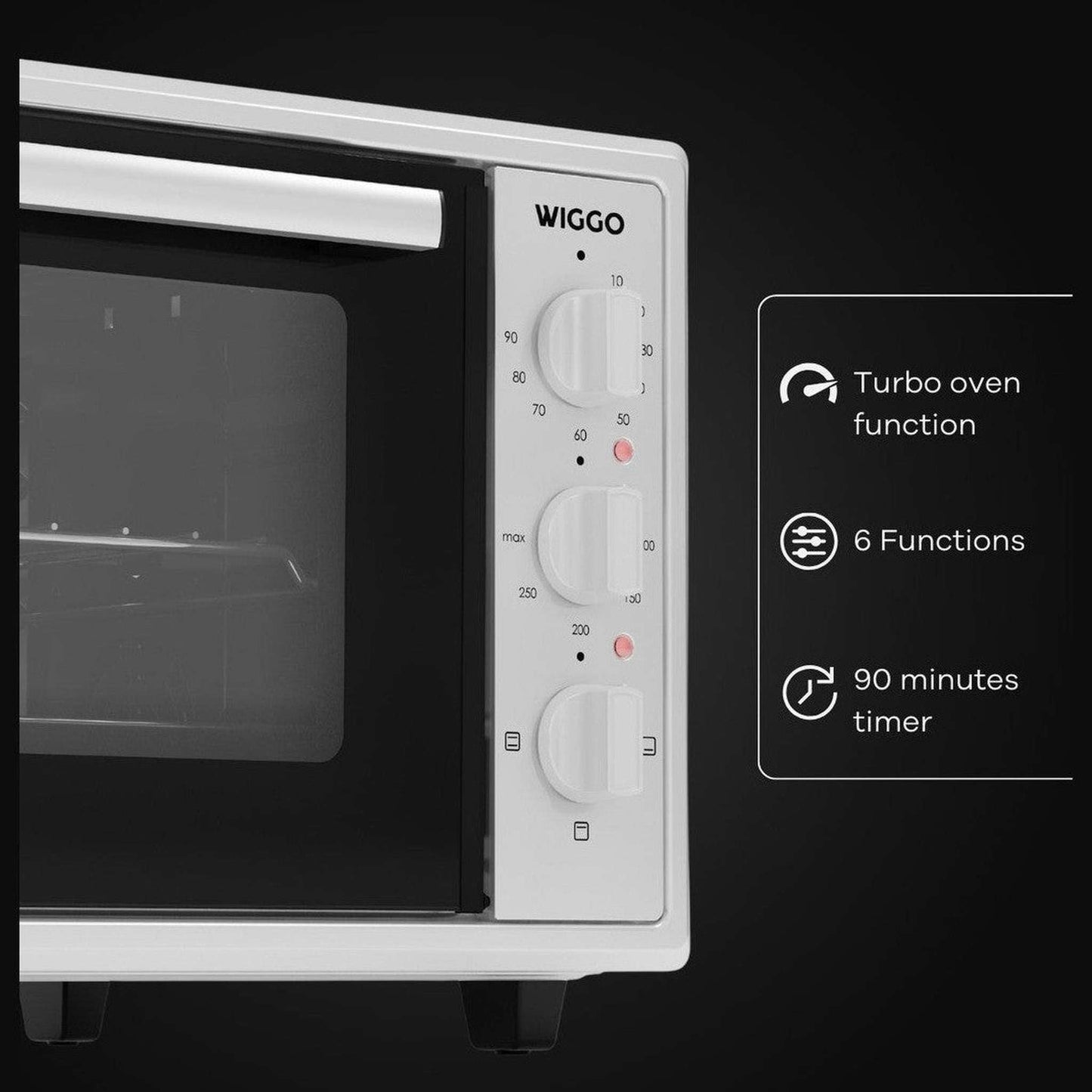 Wiggo WMO-E456 W - Vrijstaande oven