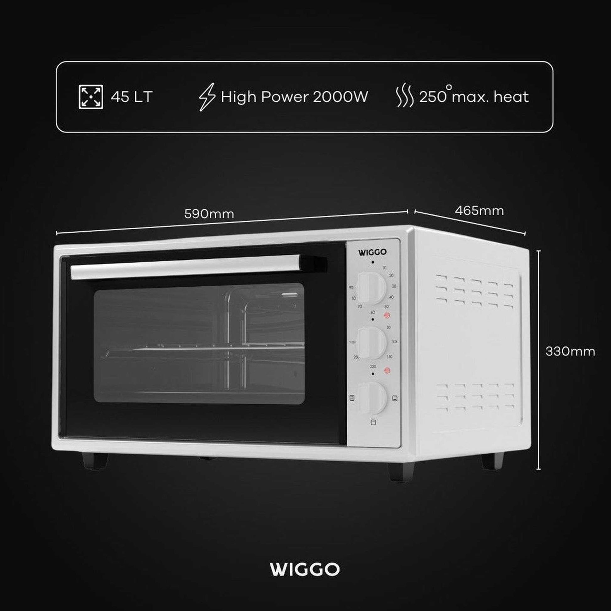 Wiggo WMO-E456 W - Vrijstaande oven