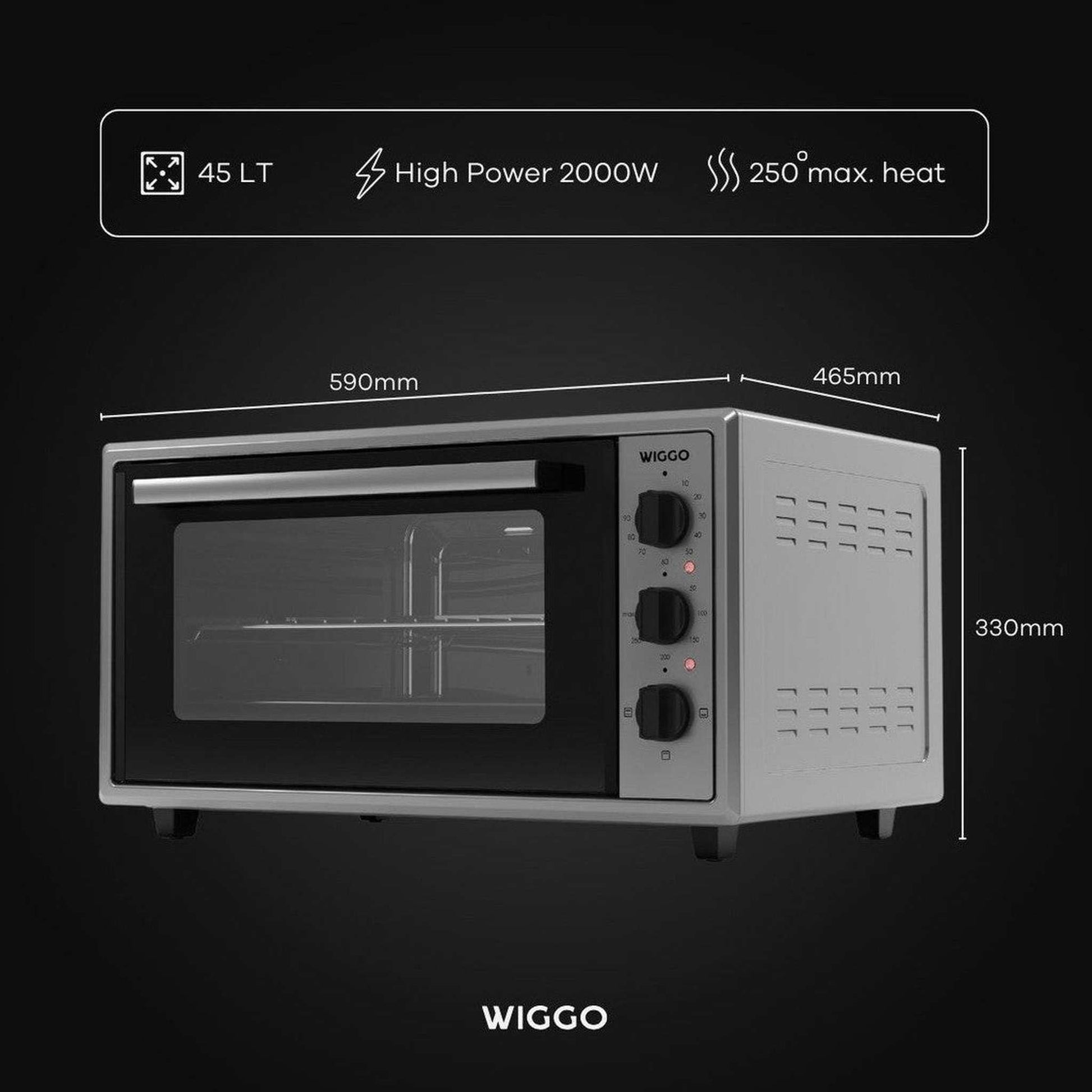 Wiggo WMO-E456 X - Vrijstaande oven