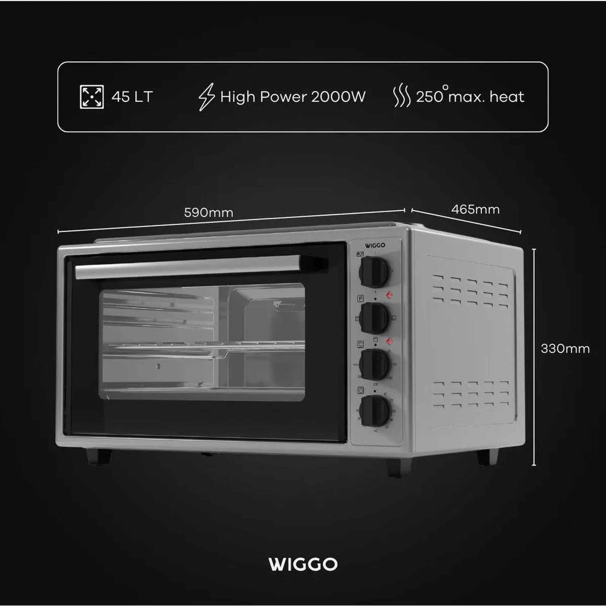 Wiggo WMO-E4562H G - Vrijstaande oven