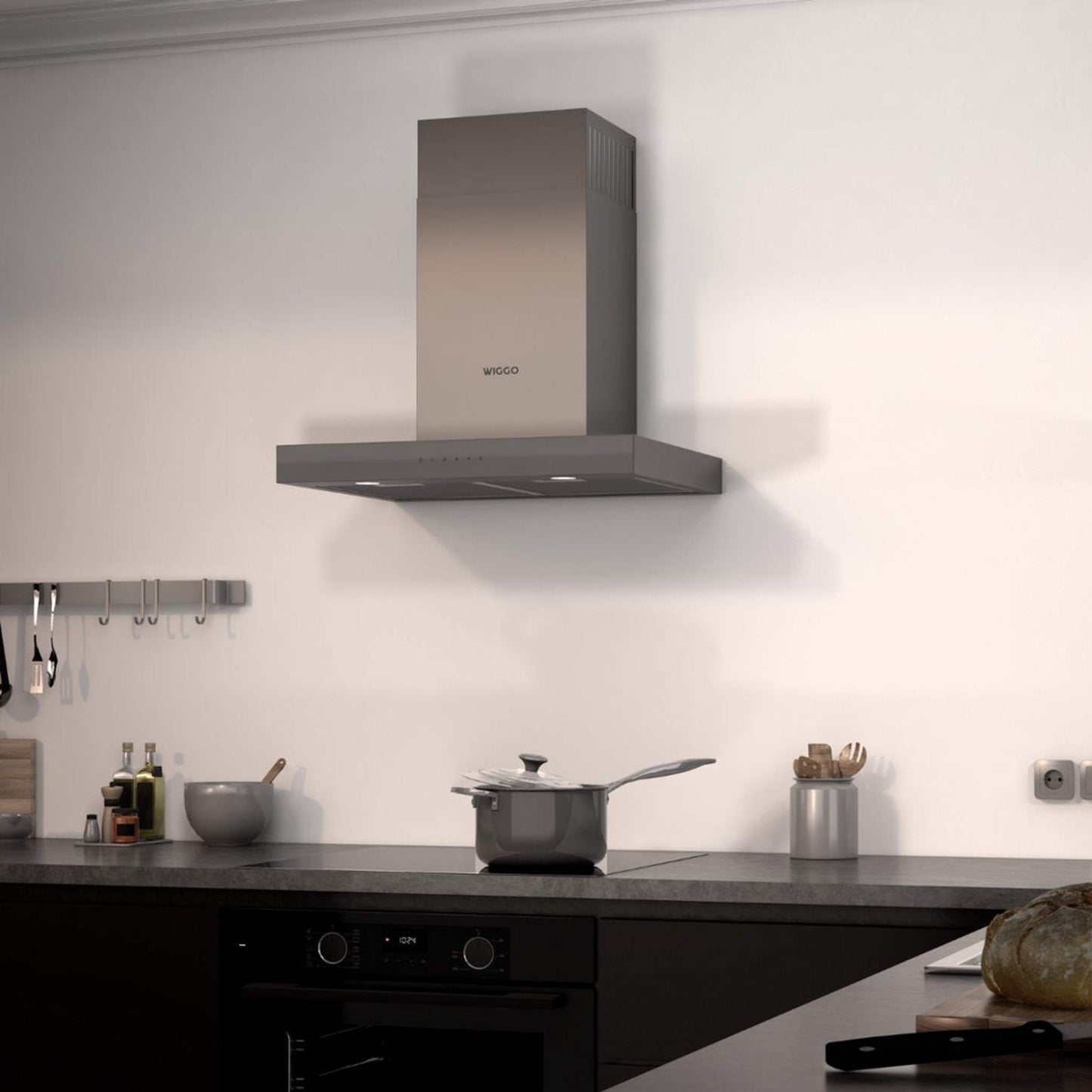 Wiggo WE-A641T G - Wandschouw Afzuigkap