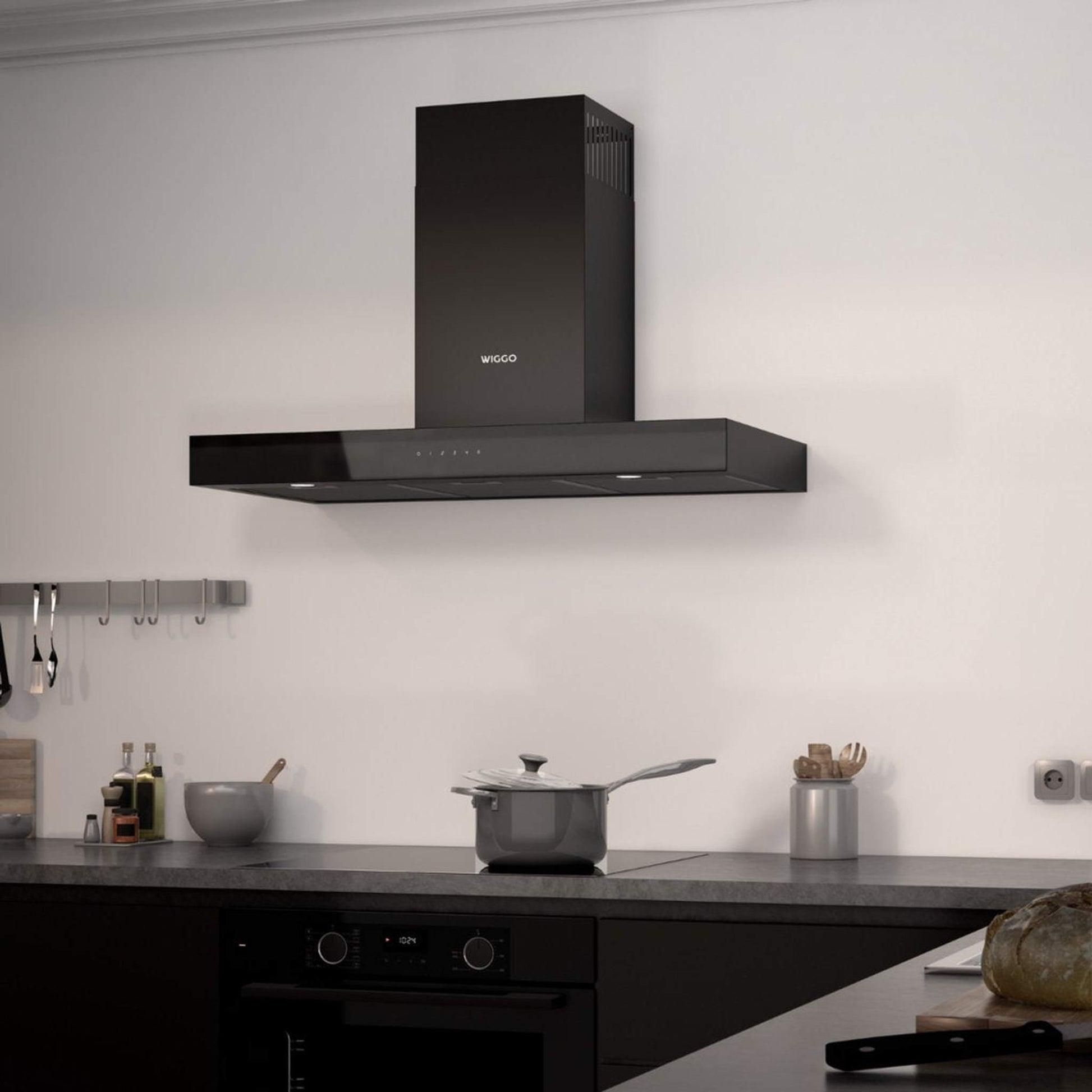 Wiggo WE-A941T B - Wandschouw Afzuigkap