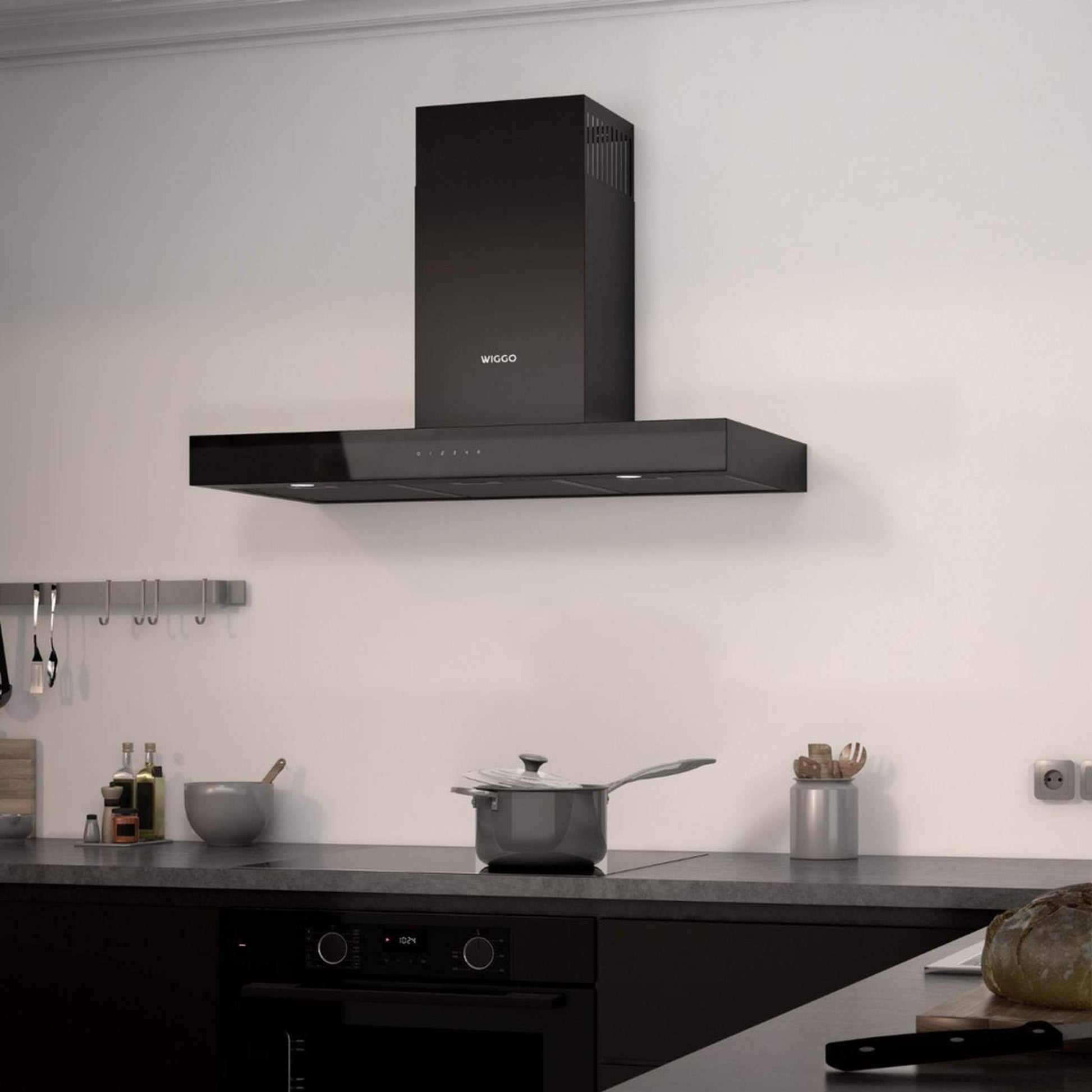 Wiggo WE-A941T B - Wandschouw Afzuigkap