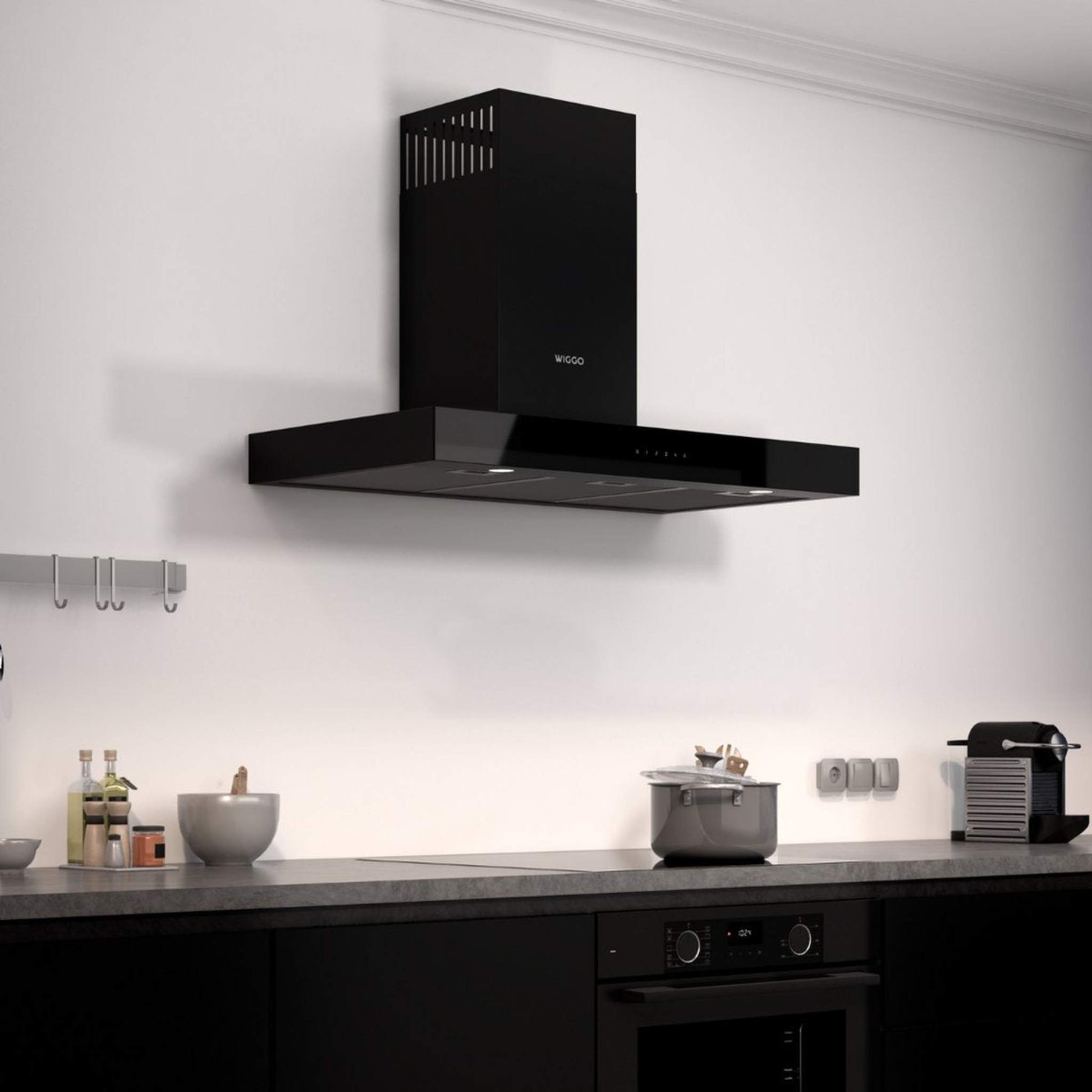 Wiggo WE-A941T B - Wandschouw Afzuigkap