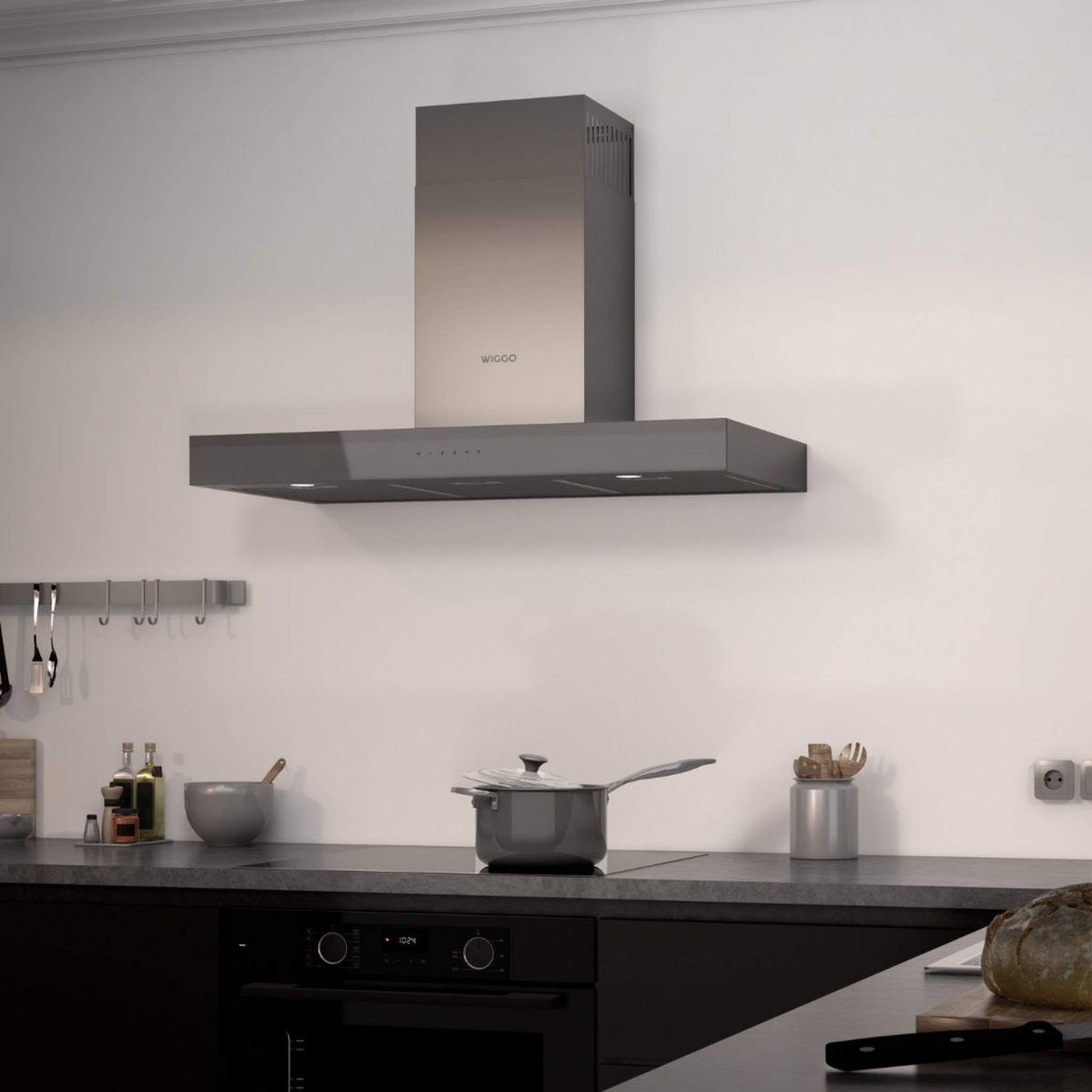 Wiggo WE-A941T G - Wandschouw Afzuigkap