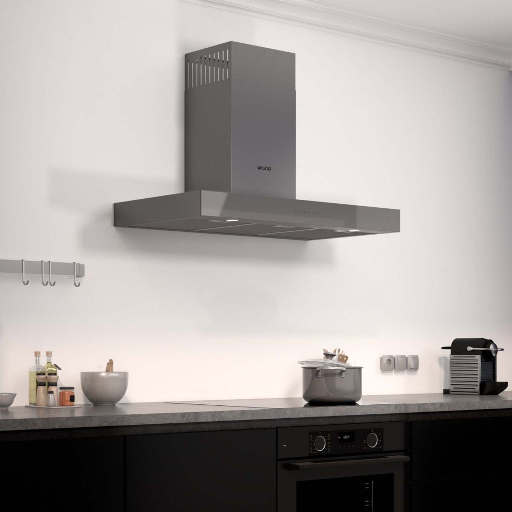 Wiggo WE-A941T G - Wandschouw Afzuigkap