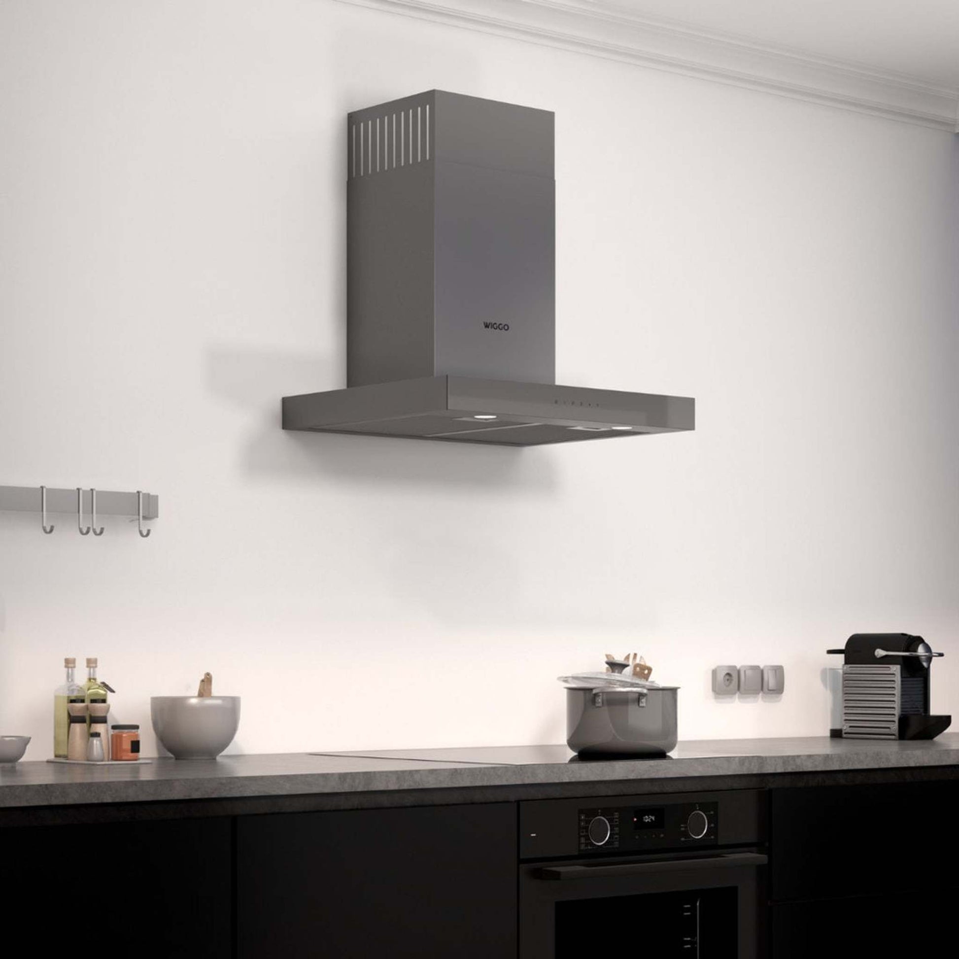 Wiggo WE-A641T G - Wandschouw Afzuigkap