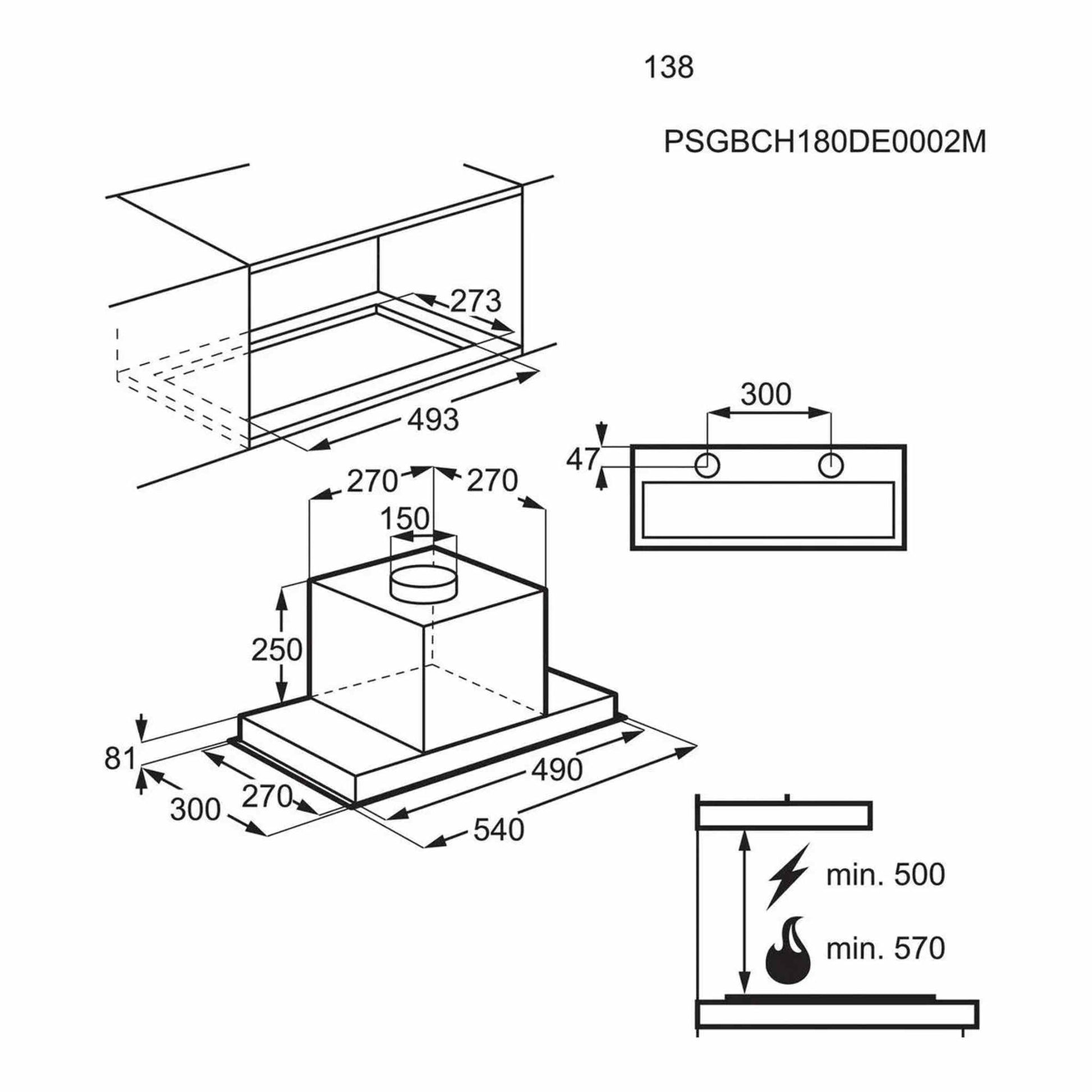 AEG DGE5661HM - Afzuigkap