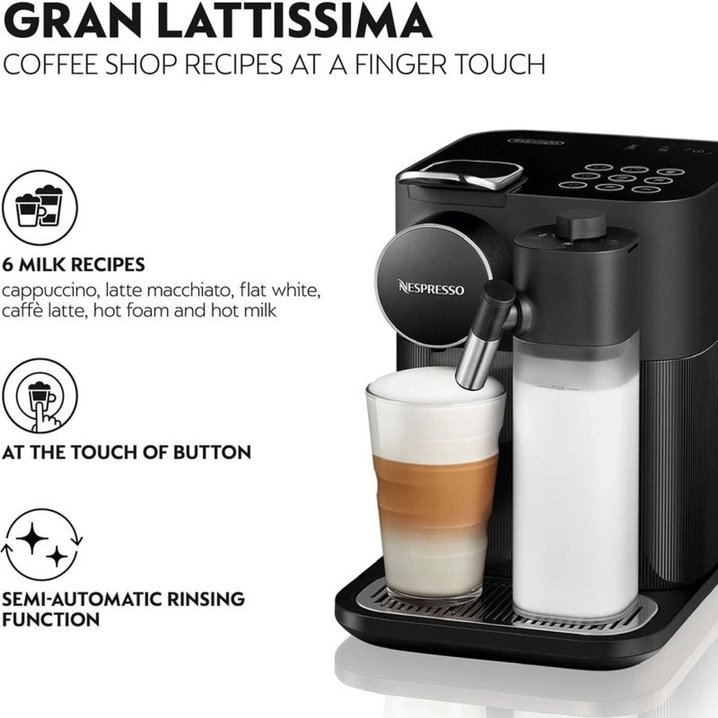 De ́Longhi EN640.B - Vrijstaande koffiemachine
