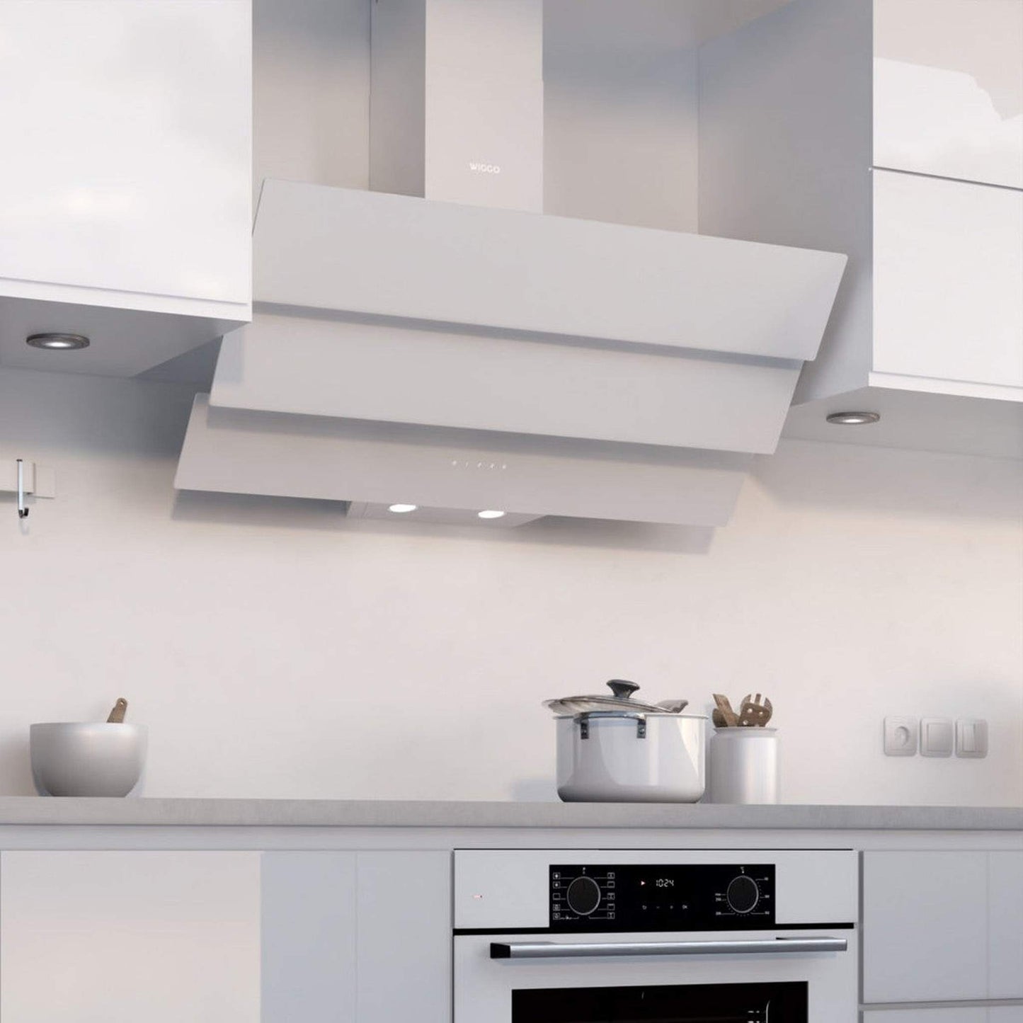 Wiggo WE-E933G W - Wandschouw Afzuigkap