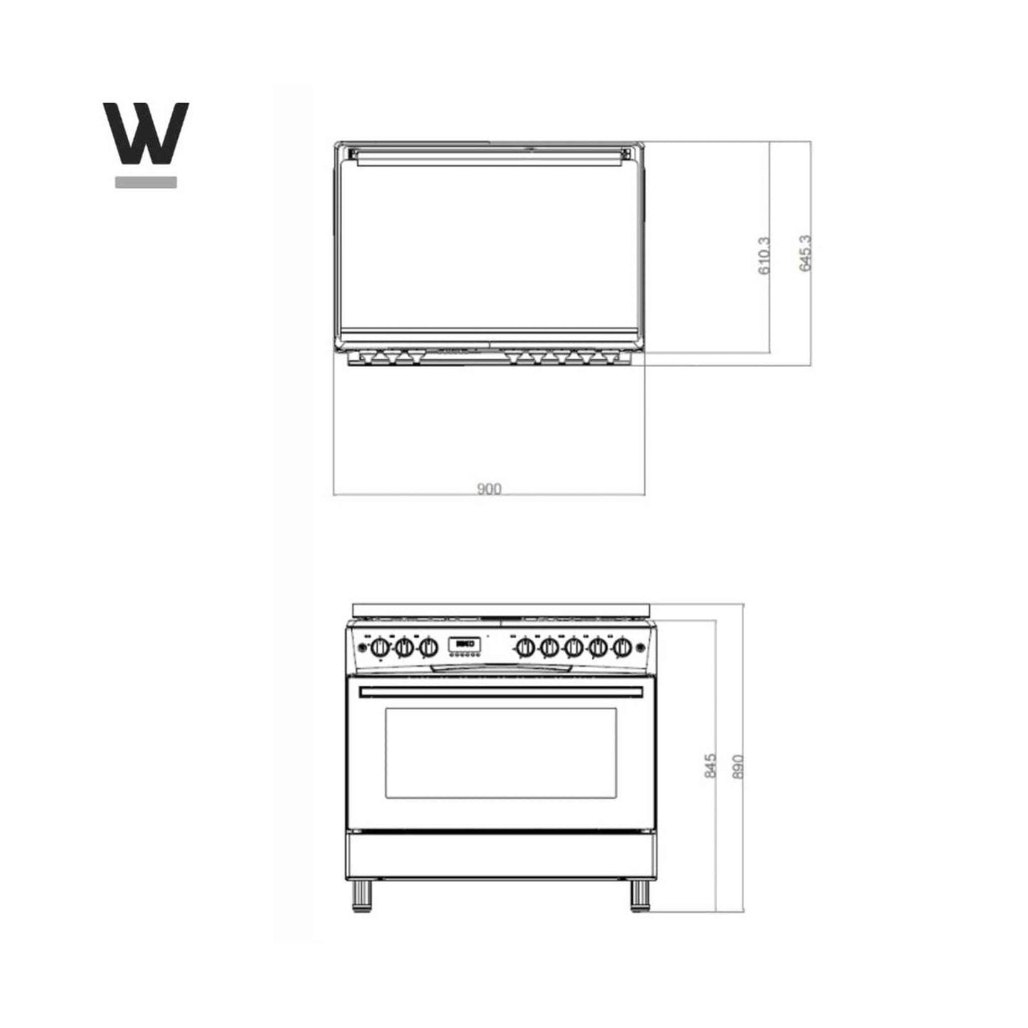Wiggo WO-E969R RX - Gasfornuis