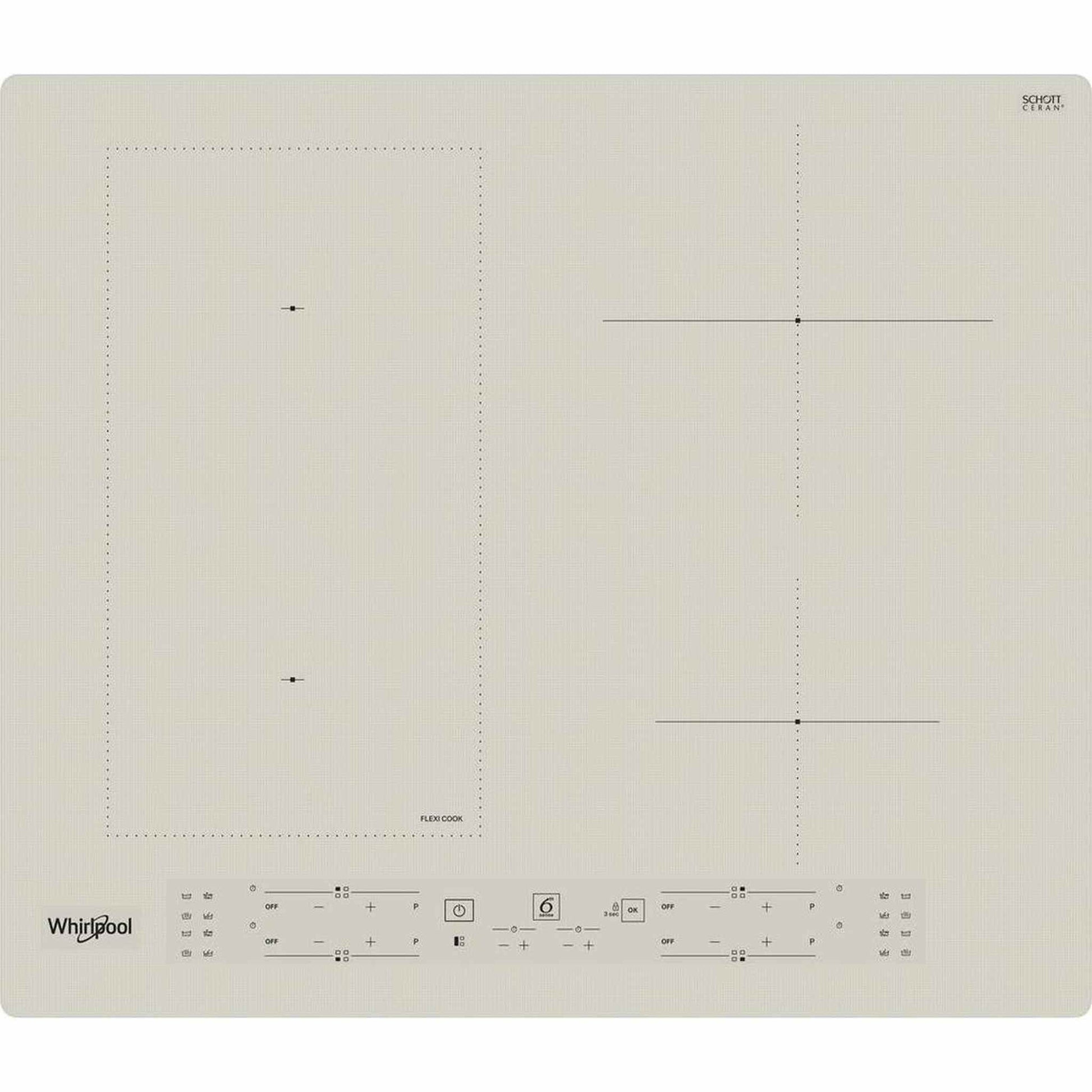 Whirlpool WLB6860NES - Inductie kookplaat