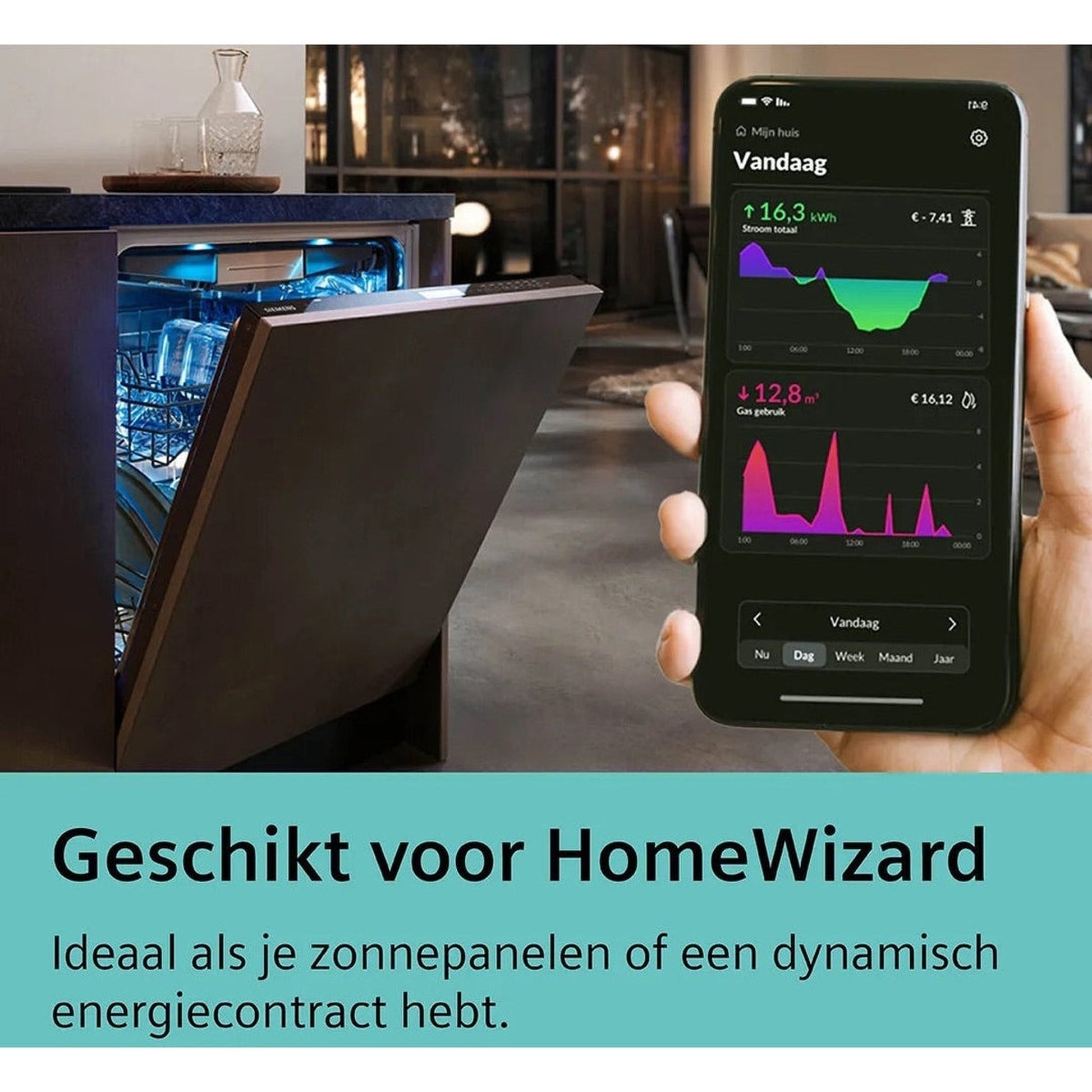 Siemens SN55ES08CE - Inbouw vaatwasser - Half geïntegreerd