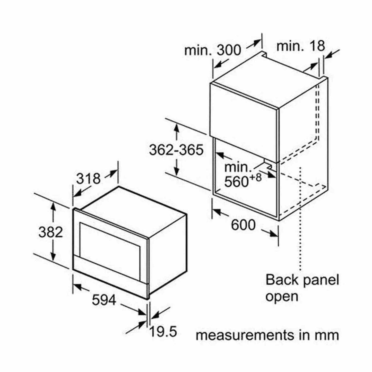 Bosch BFL634GW1 - Inbouw magnetron - met grillfunctie