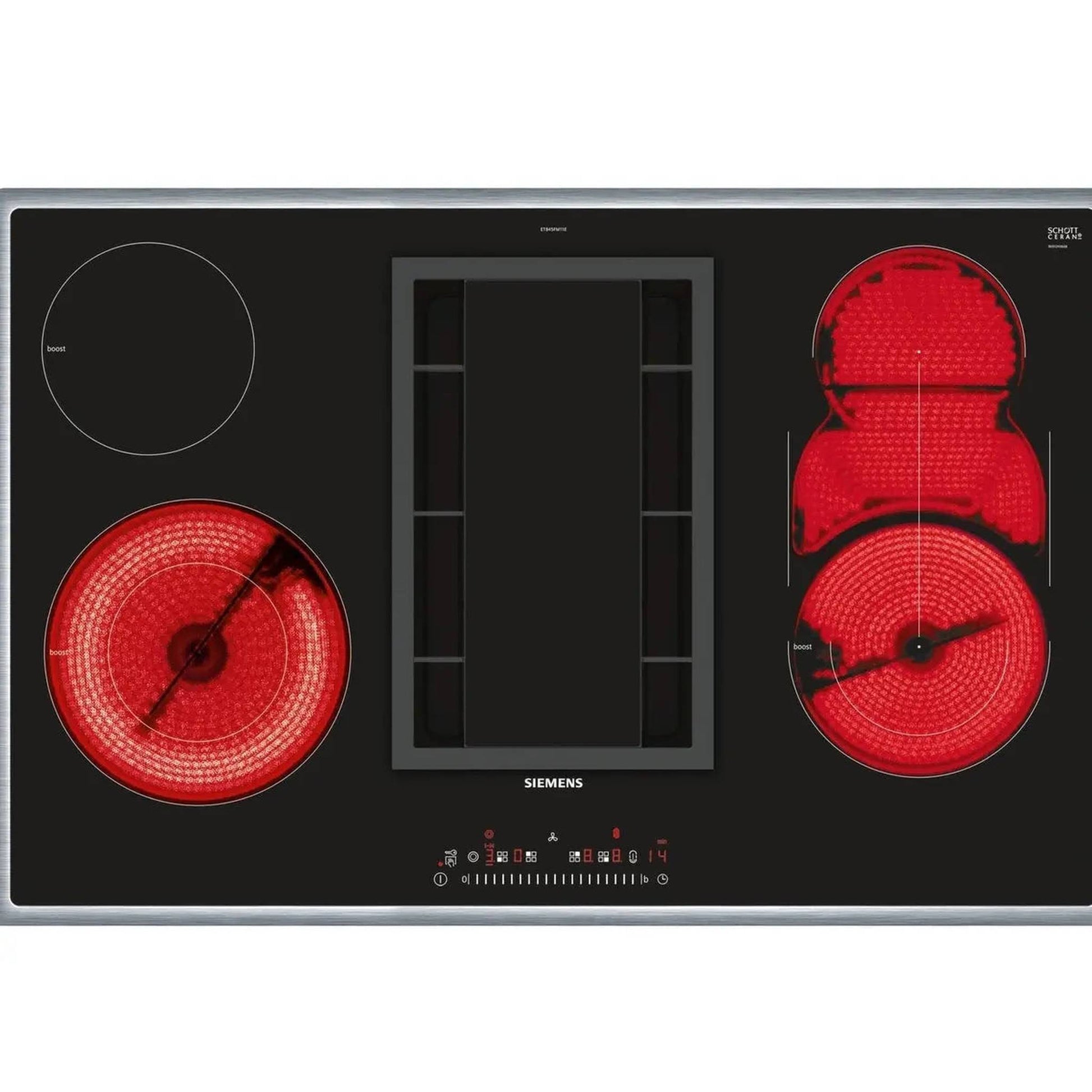 Siemens ET845FM11E - Keramische kookplaat - Ingebouwde afzuiging