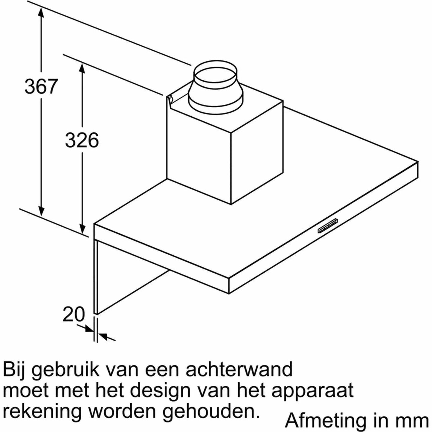 Bosch DWB66BC60 - Wandschouw Afzuigkap