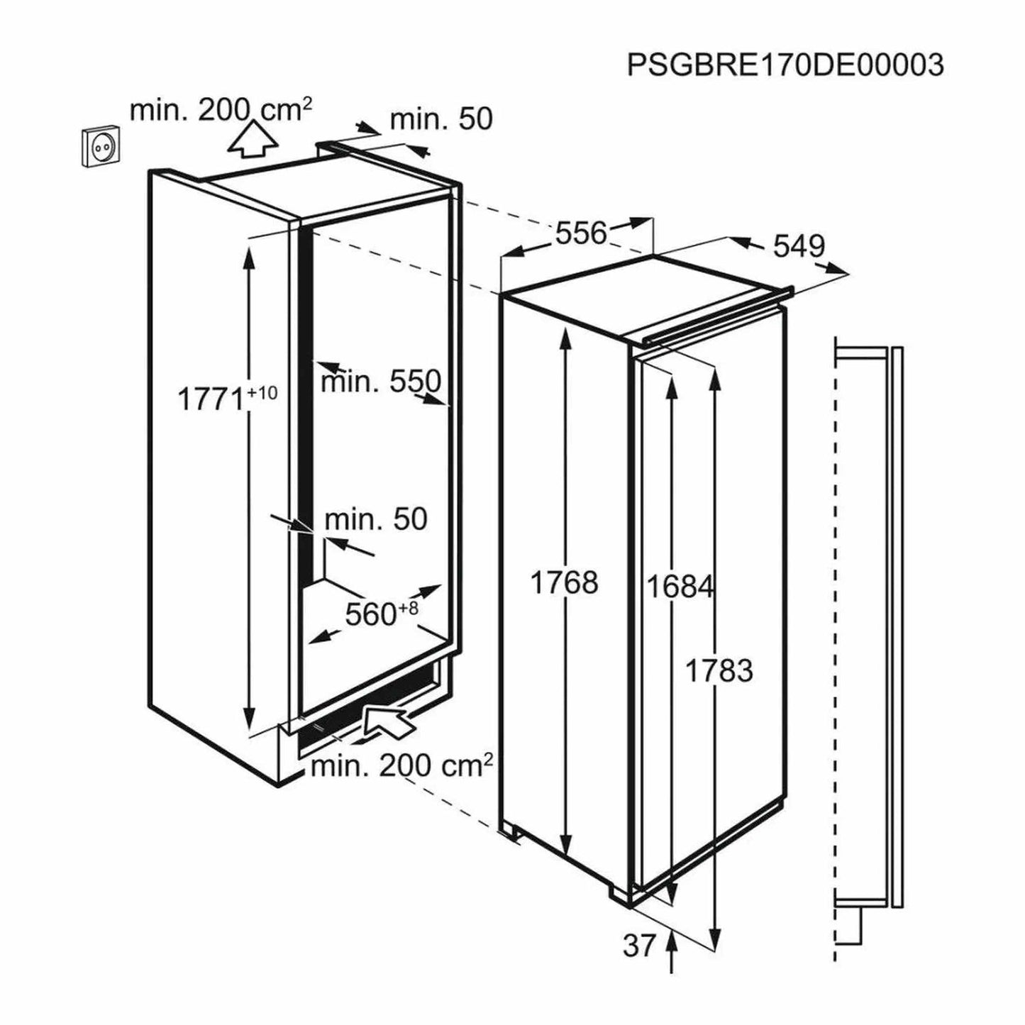 AEG ABE818F6NC - Inbouw vriezer - No Frost