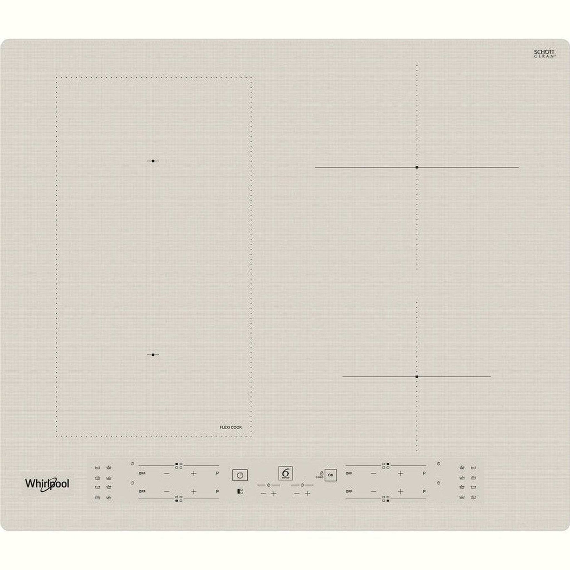 Whirlpool WLB6860NES - Inductie kookplaat