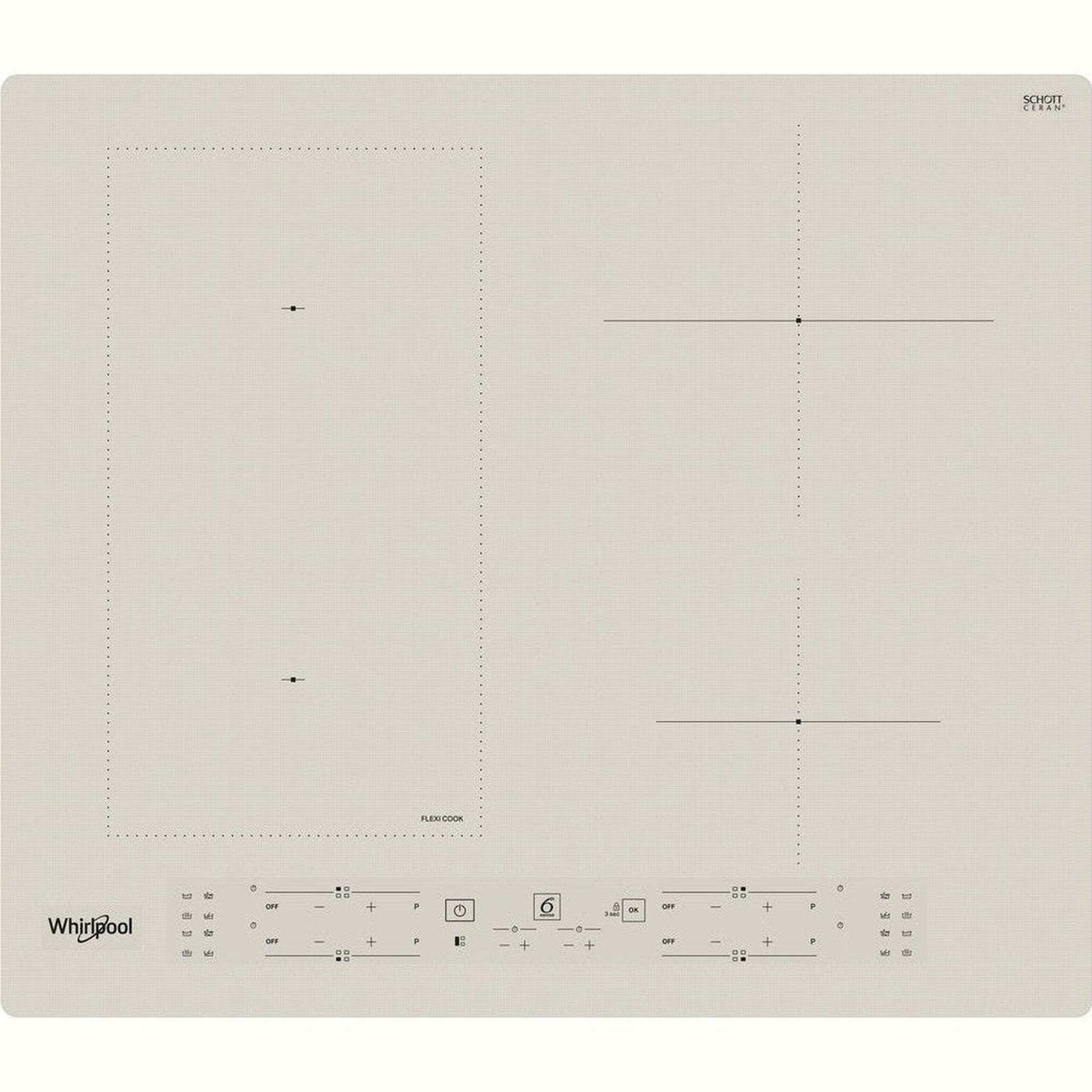 Whirlpool WLB6860NES - Inductie kookplaat