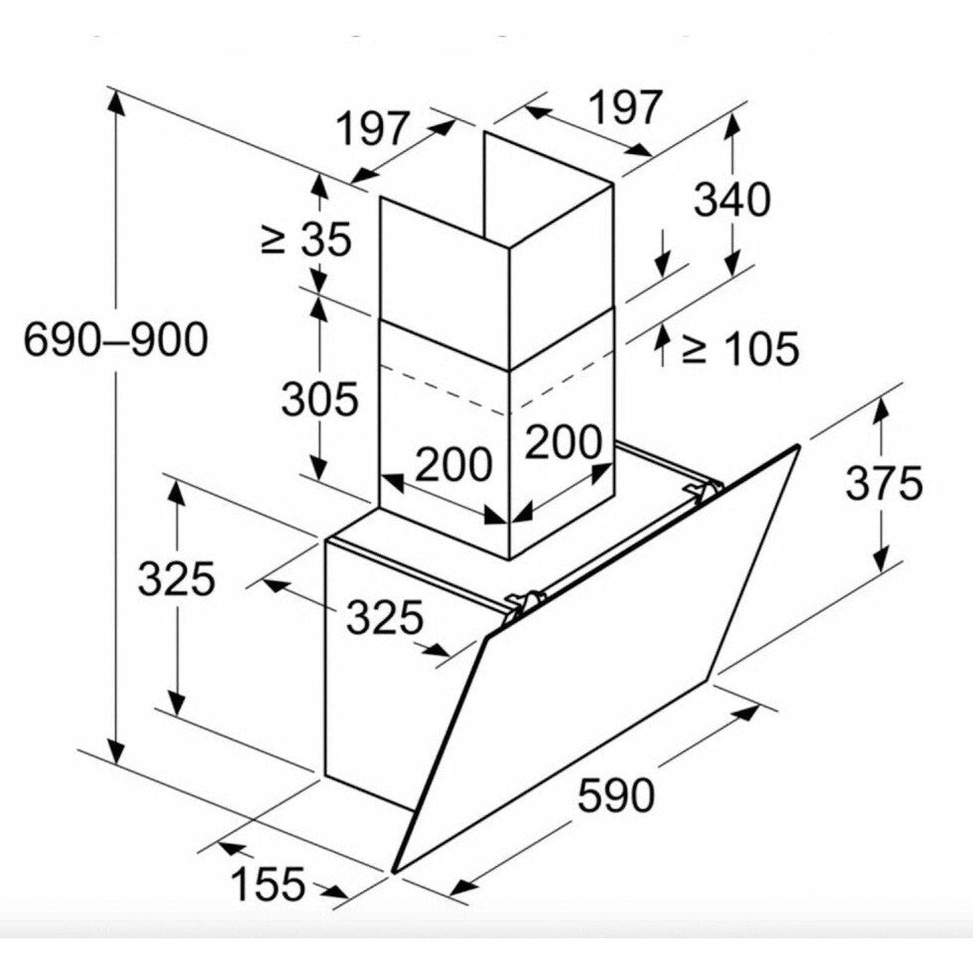 Bosch DWK65DK20 - Wandschouw Afzuigkap
