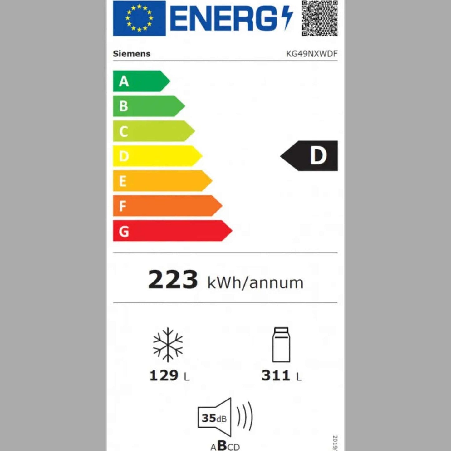 Siemens KG49NXWDF - Koel-vriescombinatie - No Frost