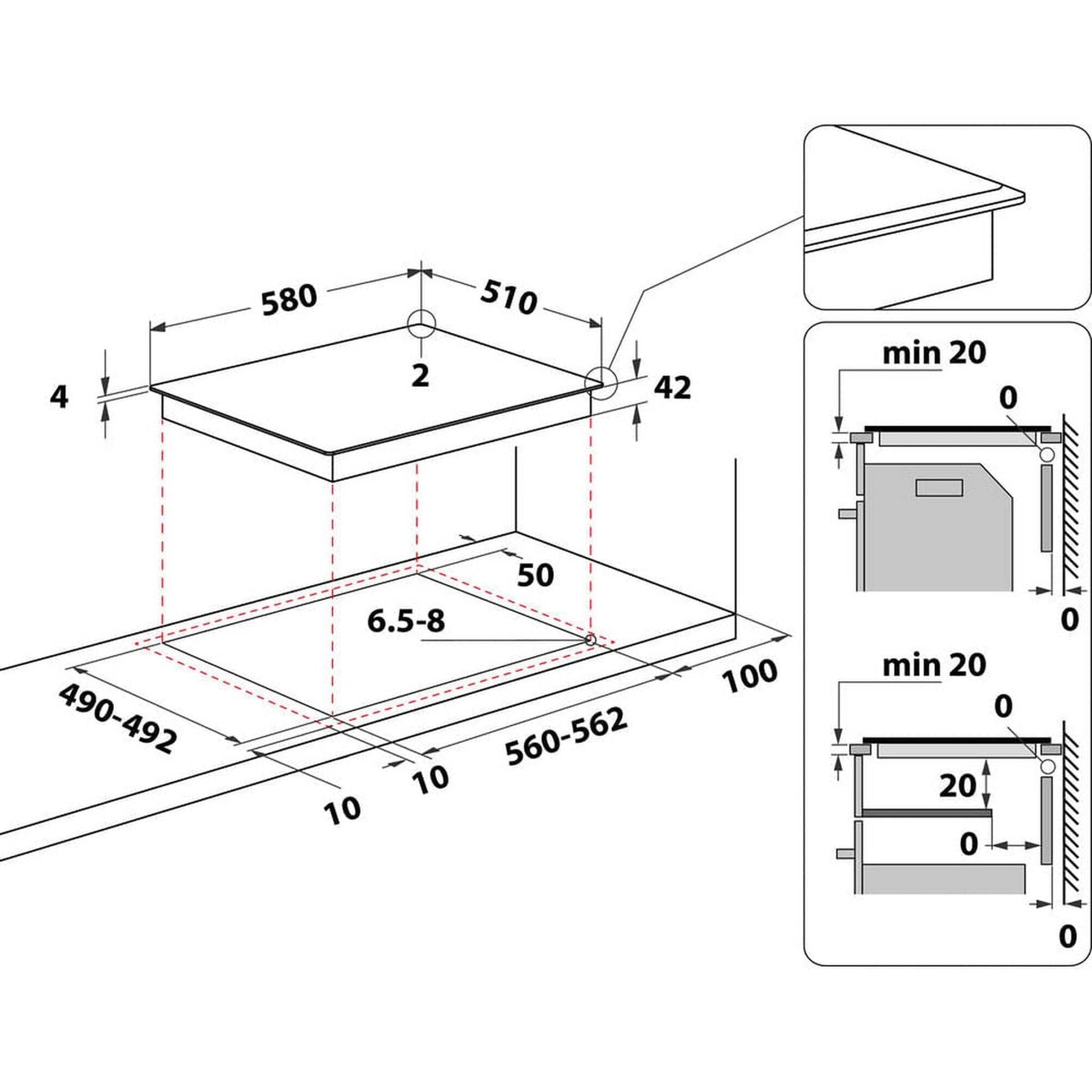 Whirlpool AKT8130/BA - Keramische kookplaat