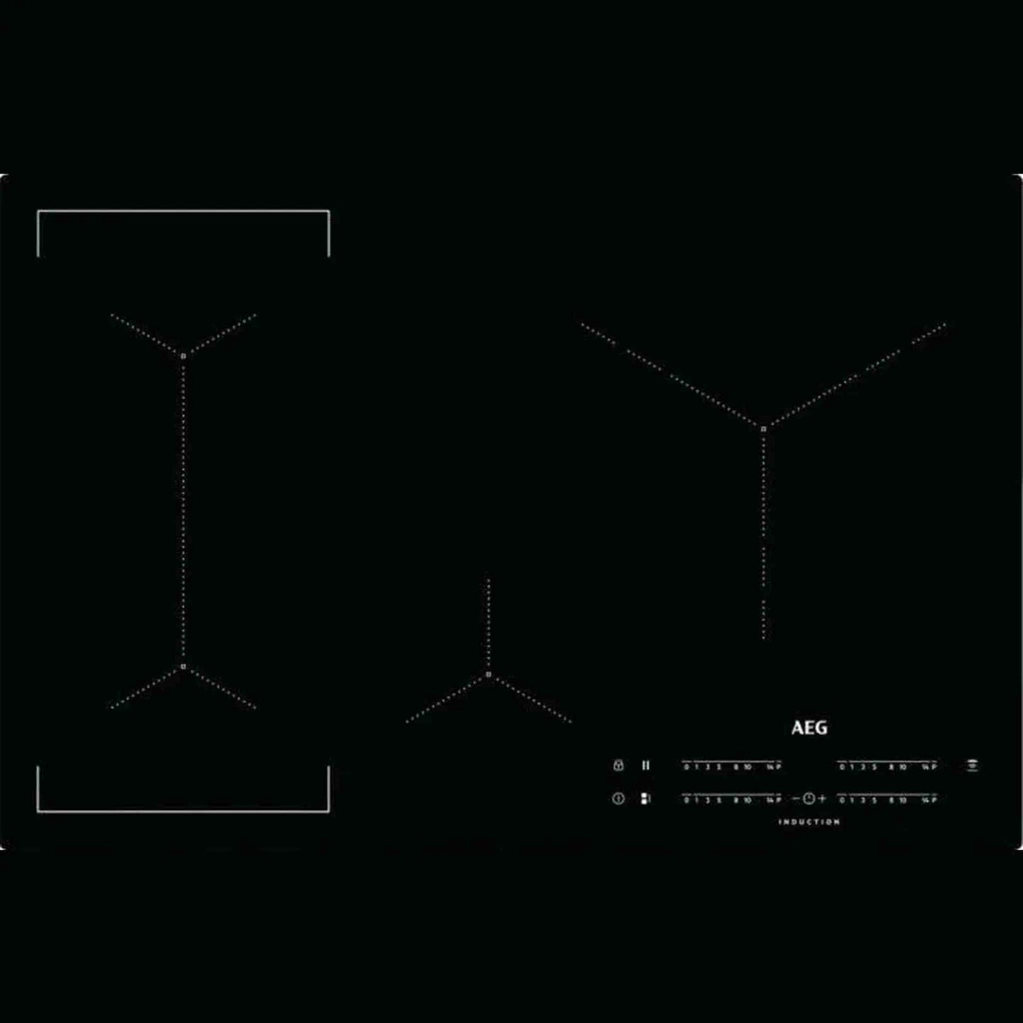 AEG IKE84445IB - Inductie kookplaat - Ingebouwde afzuiging
