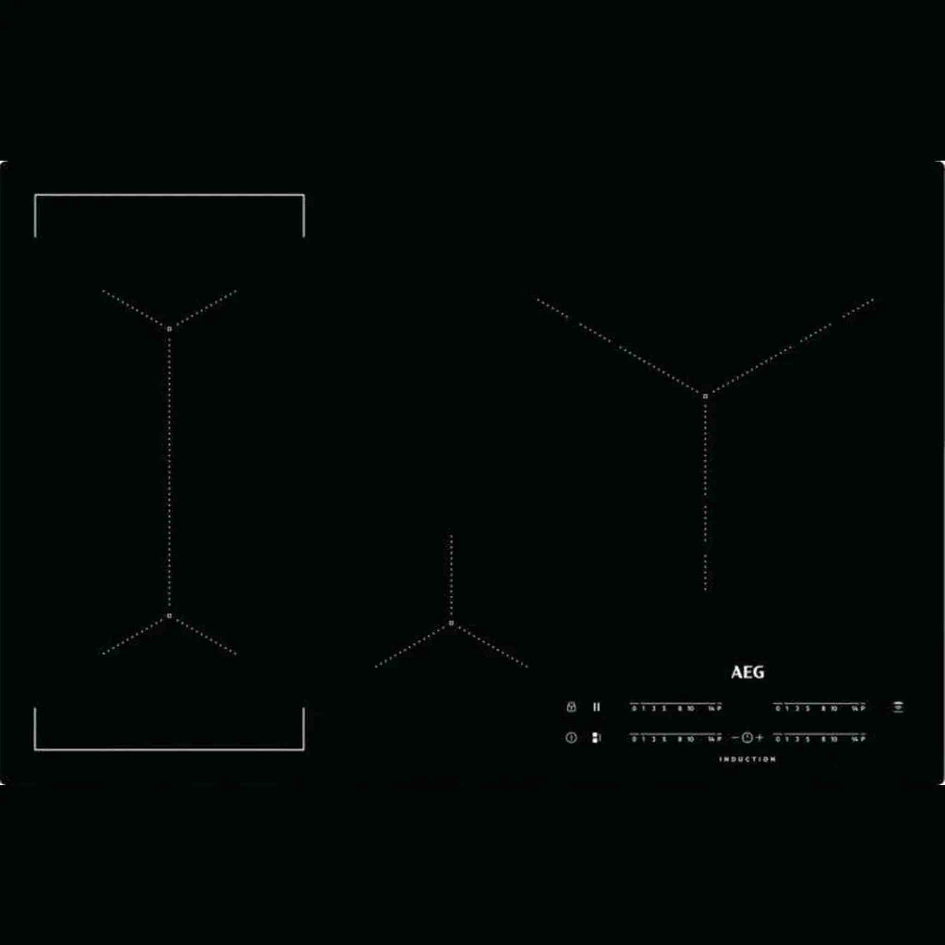 AEG IKE84445IB - Inductie kookplaat - Ingebouwde afzuiging
