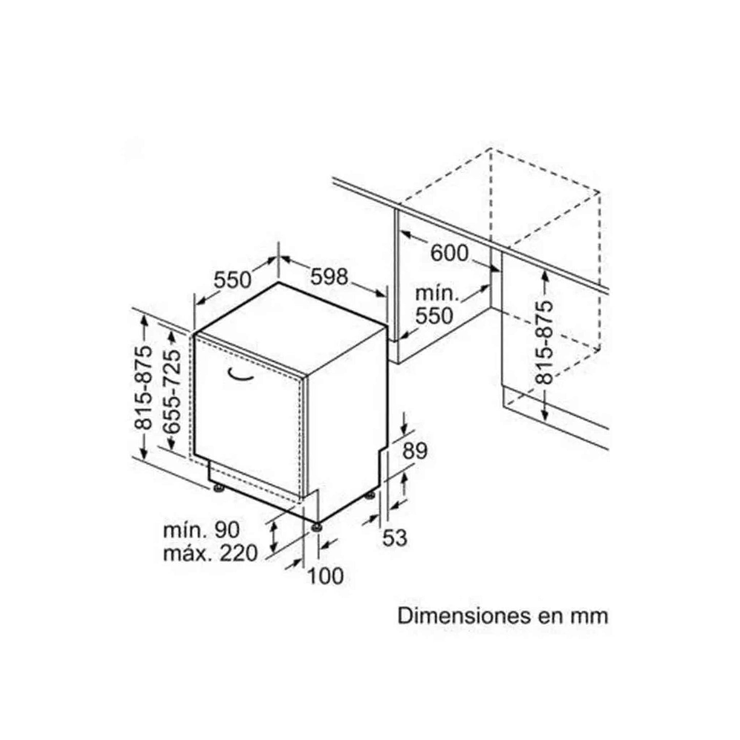 Siemens SN63HX52AE - Inbouw vaatwasser - Volledig geïntegreerd