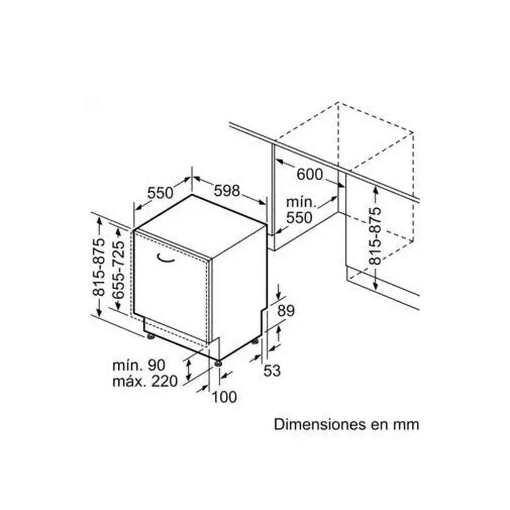 Siemens SN63HX52AE - Inbouw vaatwasser - Volledig geïntegreerd