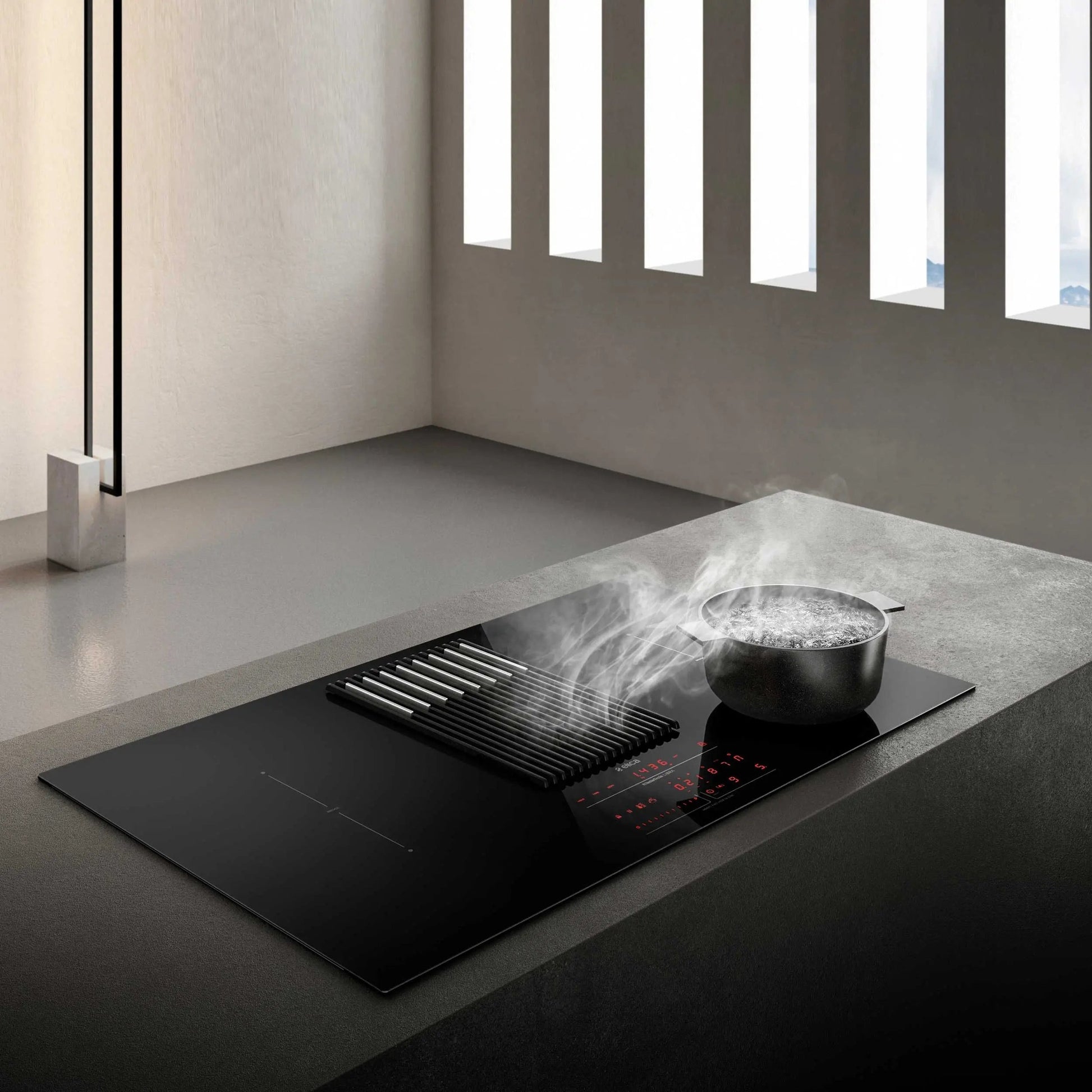 Elica LIBRA BL/F/83 - Inductie kookplaat - Ingebouwde afzuiging