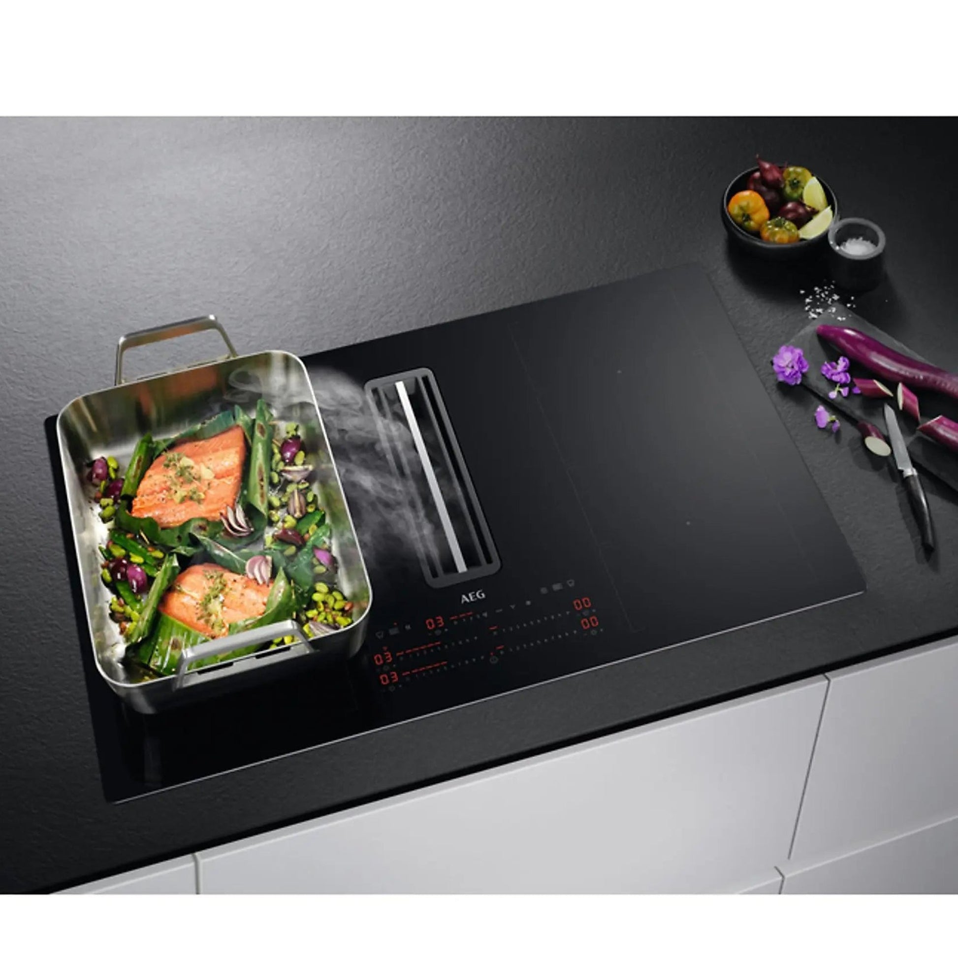 AEG CCE84779CB - Inductie kookplaat - Ingebouwde afzuiging