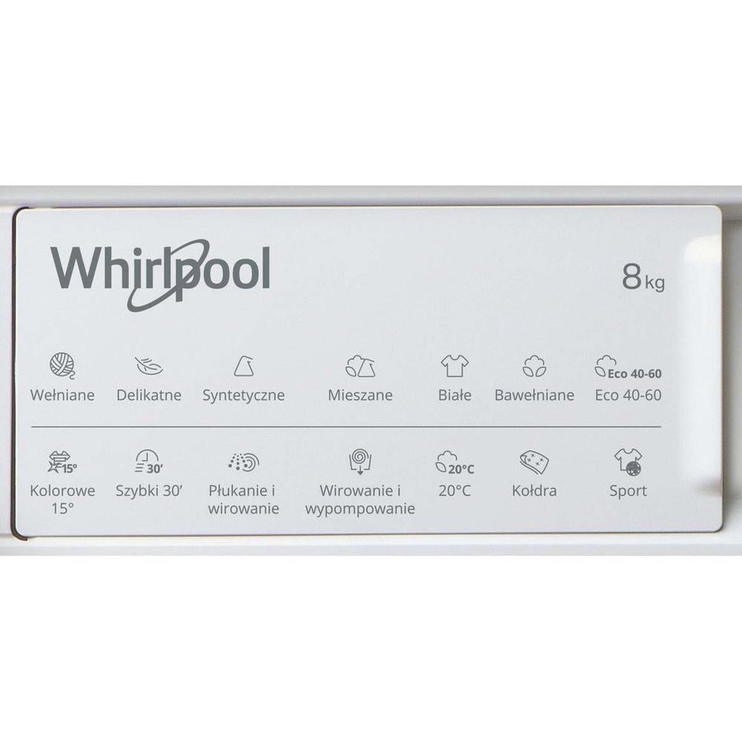 Whirlpool BIWMWG81485PL – Wasmachine – Energiezuinig, Stille 1400 rpm Centrifuge – 8 kg Vulgewicht