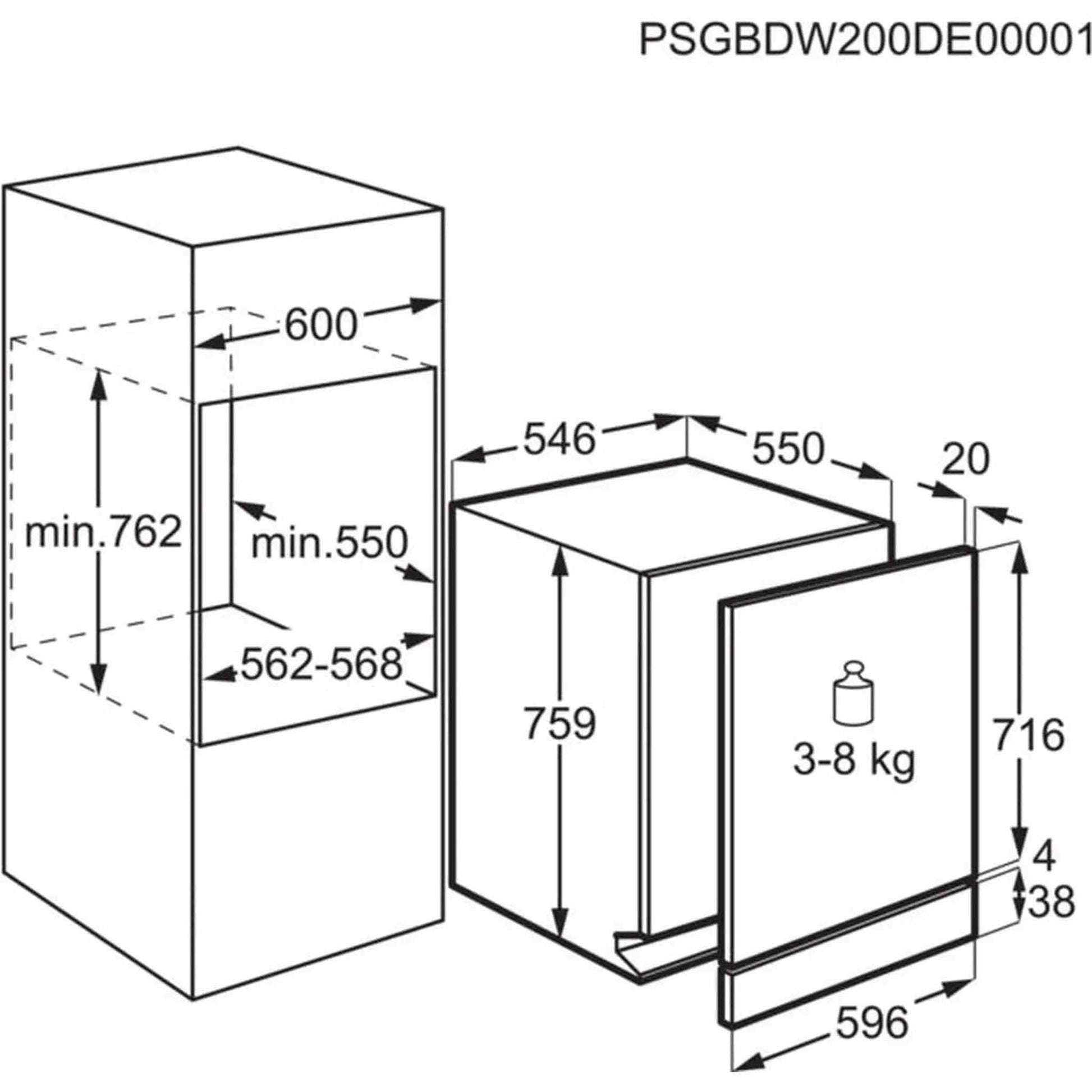 AEG FSE63307P - Inbouw vaatwasser - Volledig geïntegreerd