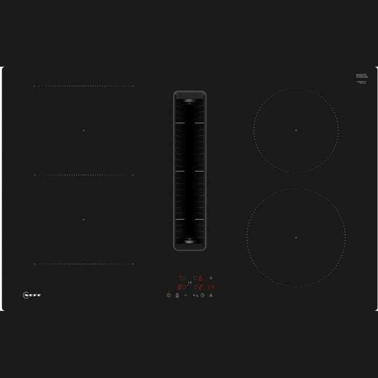 Neff V58NBS1L0 - Inductiekookplaat met Ingebouwde Afzuiging - 4 Kookzones - Inbouw