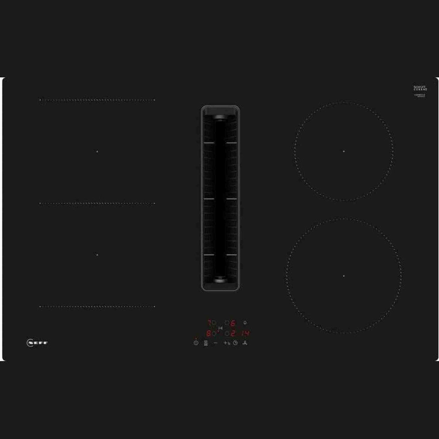 Neff V58NBS1L0 - Inductiekookplaat met Ingebouwde Afzuiging - 4 Kookzones - Inbouw