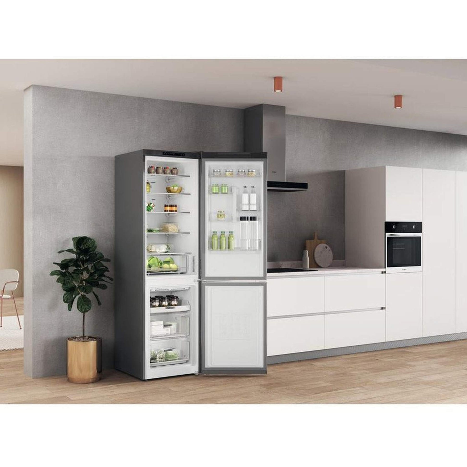 Whirlpool W7X93AOX1 – Koelkast – Vrijstaand – Stijlvol RVS, No Frost en energiezuinig met 34dB geluidsniveau