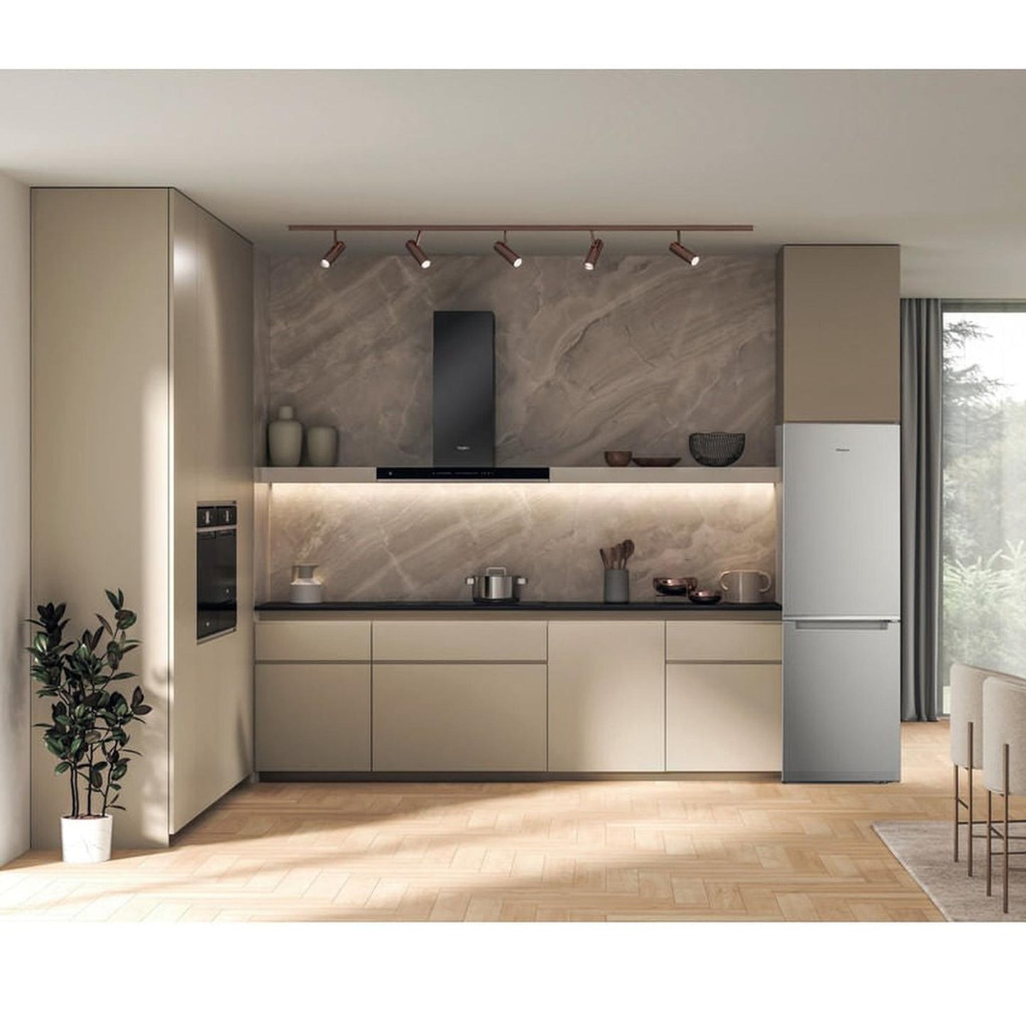 Whirlpool WNF821EX – Koelkast – RVS koel-vriescombinatie – 4 sterren vriesvak en energieklasse E