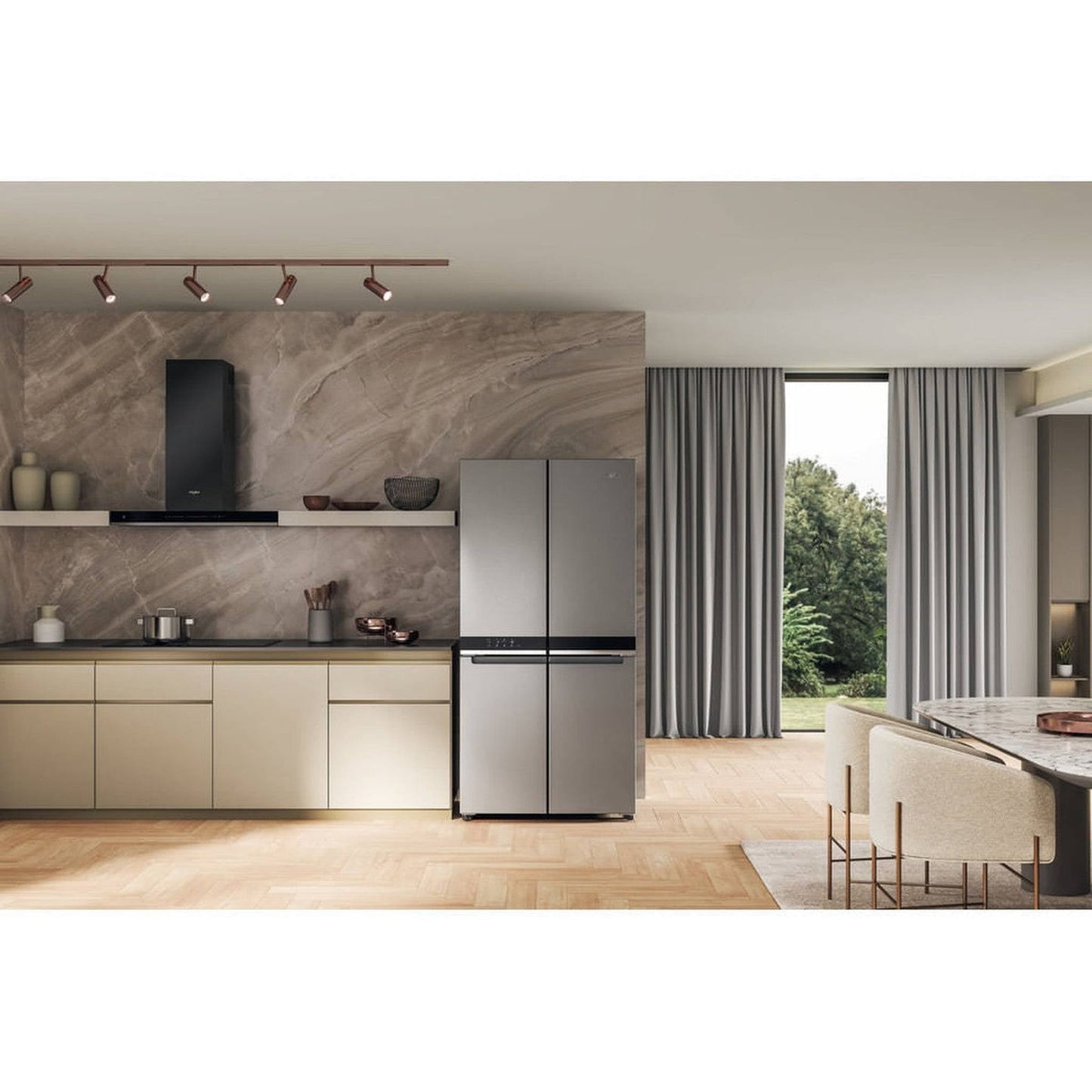 Whirlpool WQ9B2LEF – Koelkast – Energieklasse E, Ruime 594L met 4-sterren vriesvak