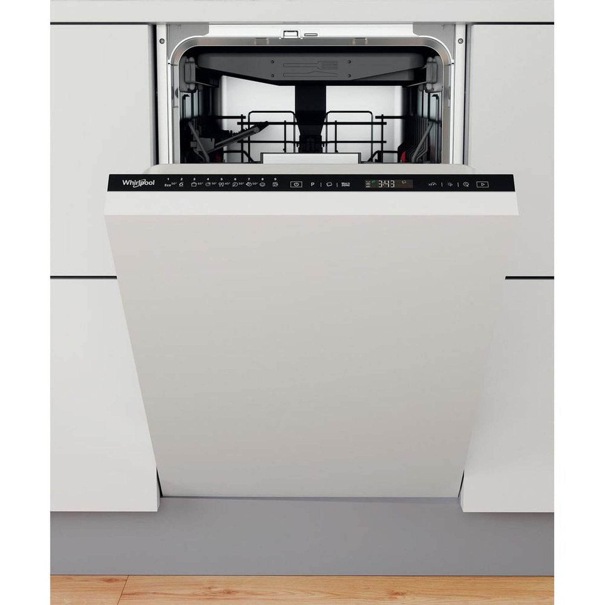 Whirlpool WSIP4O33PFE – Inbouwvaatwasser – Energiezuinig en compact 10 couverts, 43 dB