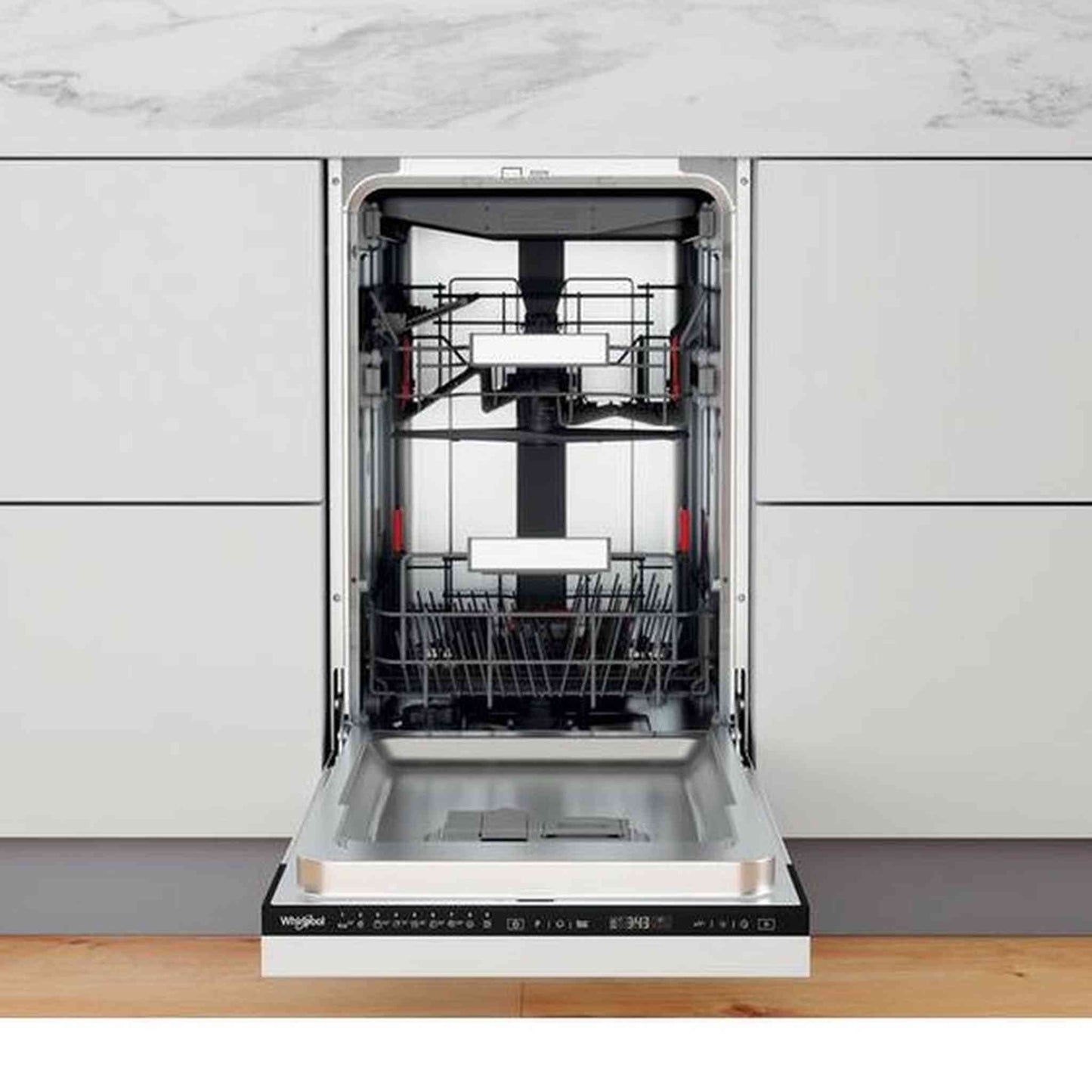 Whirlpool WSIP4O33PFE – Inbouwvaatwasser – Energiezuinig en compact 10 couverts, 43 dB