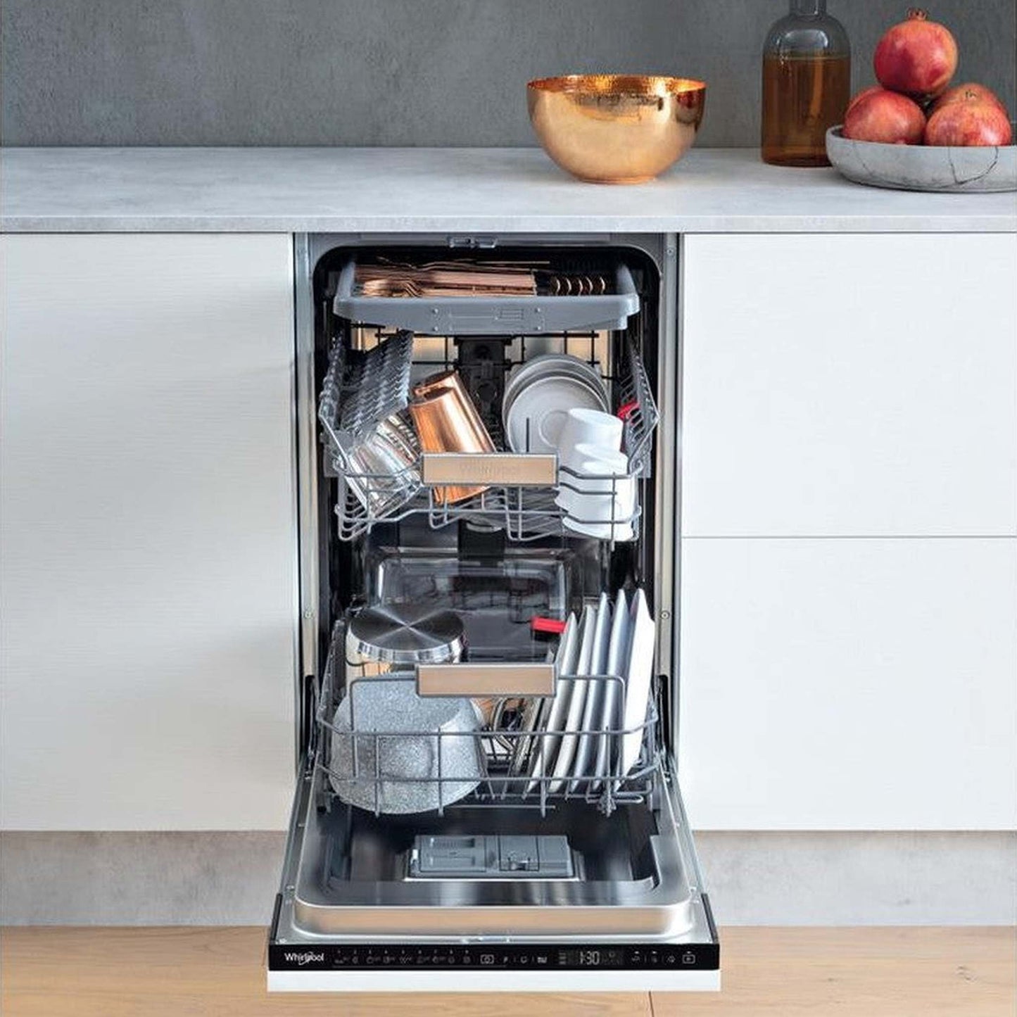 Whirlpool WSIP4O33PFE – Inbouwvaatwasser – Energiezuinig en compact 10 couverts, 43 dB