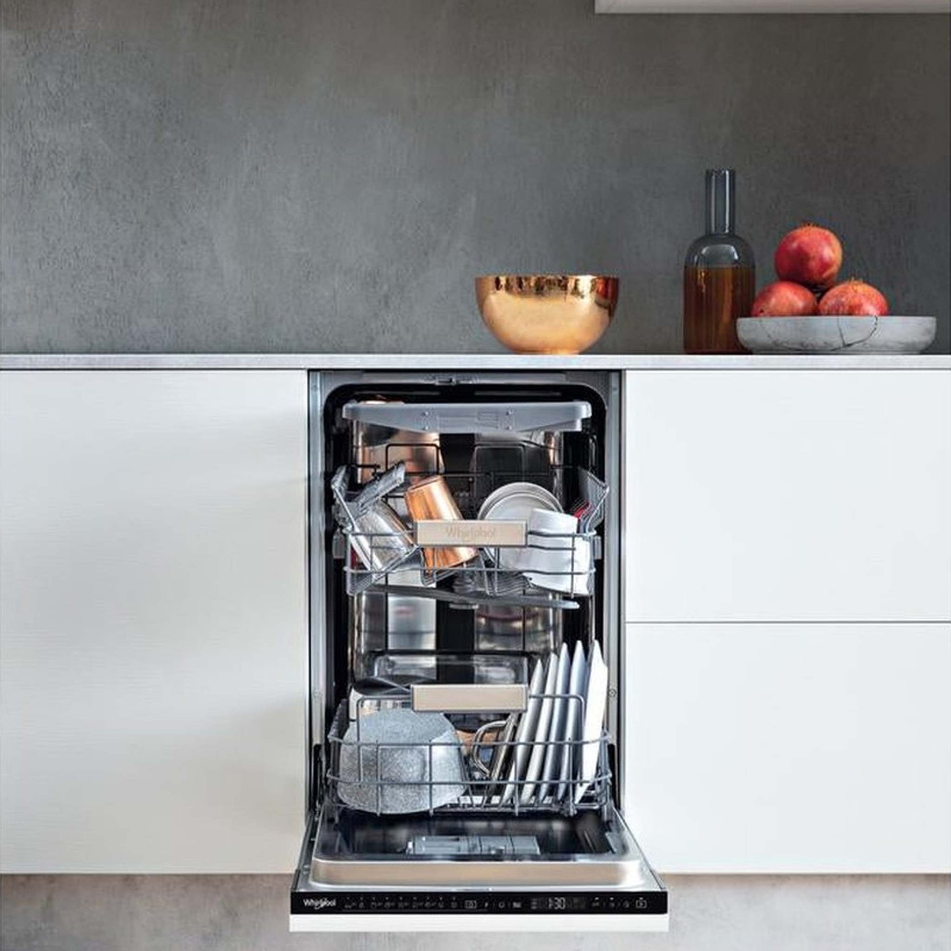 Whirlpool WSIP4O33PFE – Inbouwvaatwasser – Energiezuinig en compact 10 couverts, 43 dB