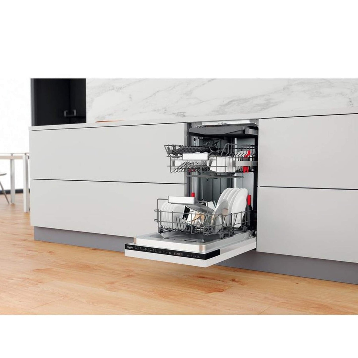 Whirlpool WSIP4O33PFE – Inbouwvaatwasser – Energiezuinig en compact 10 couverts, 43 dB