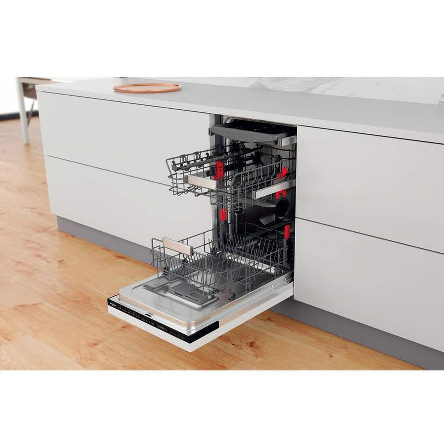 Whirlpool WSIP4O33PFE – Inbouwvaatwasser – Energiezuinig en compact 10 couverts, 43 dB