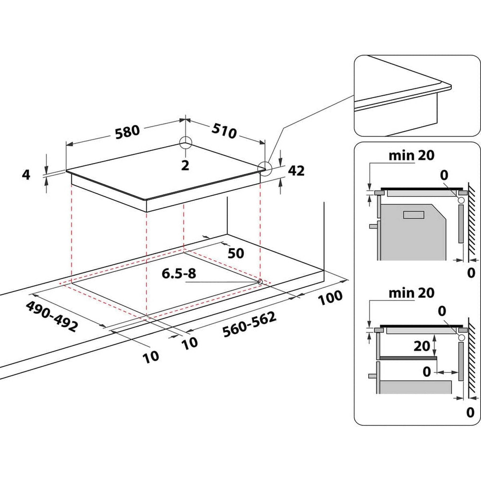 Whirlpool AKT8130/BA - Keramische kookplaat