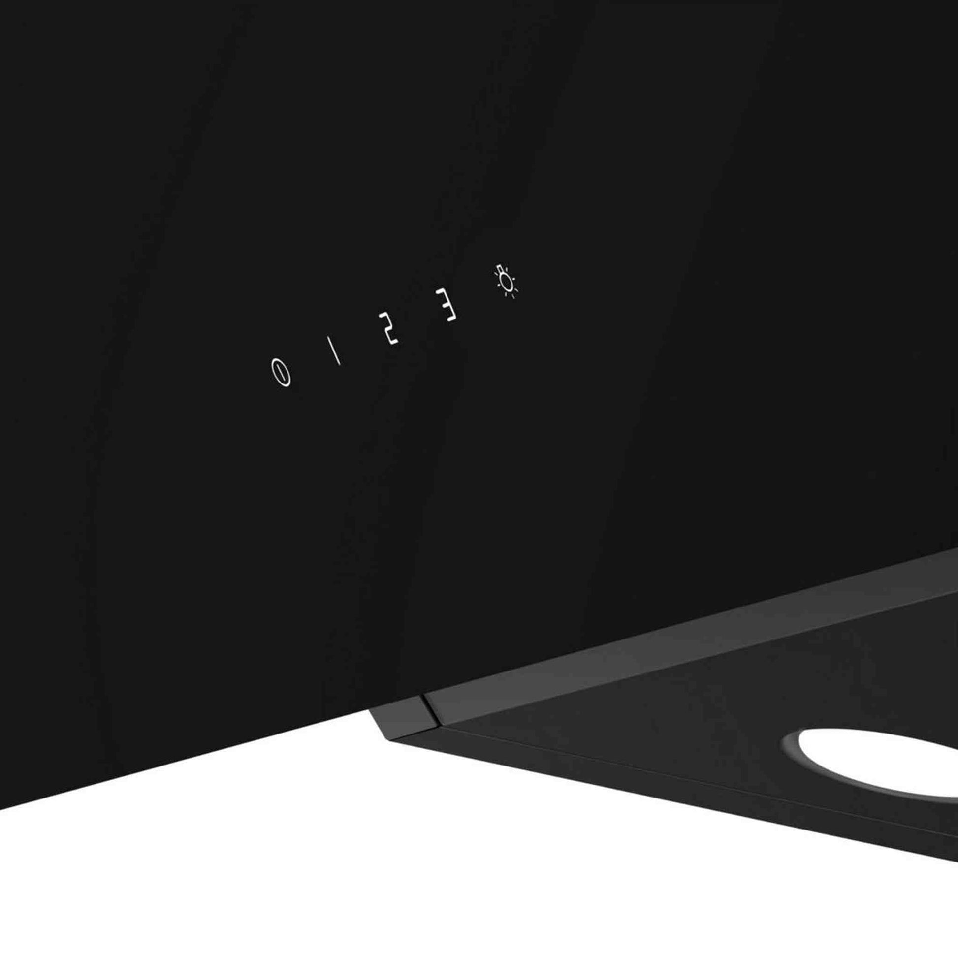 Wiggo WE-A942G B - Wandafzuigkap 90 cm - Extra Hoofdruimte & Touch-Bediening